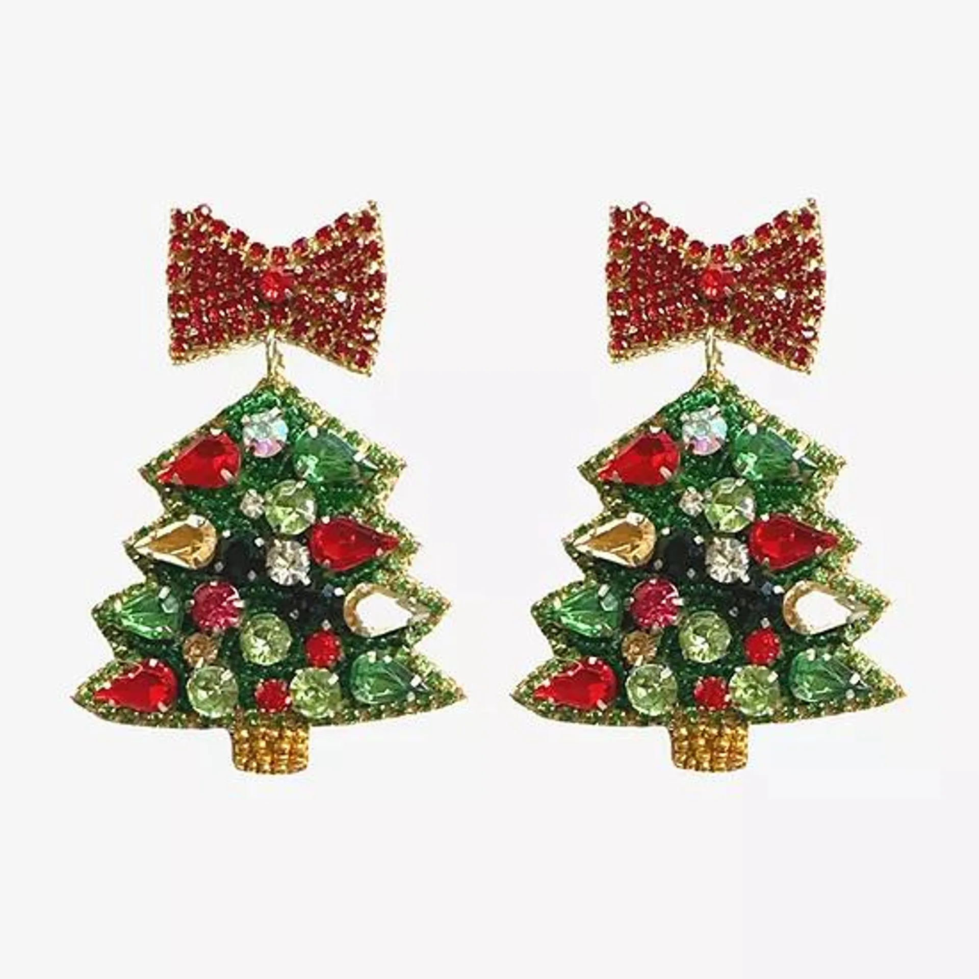 Bijoux Bar Christmas Tree Drop Earrings