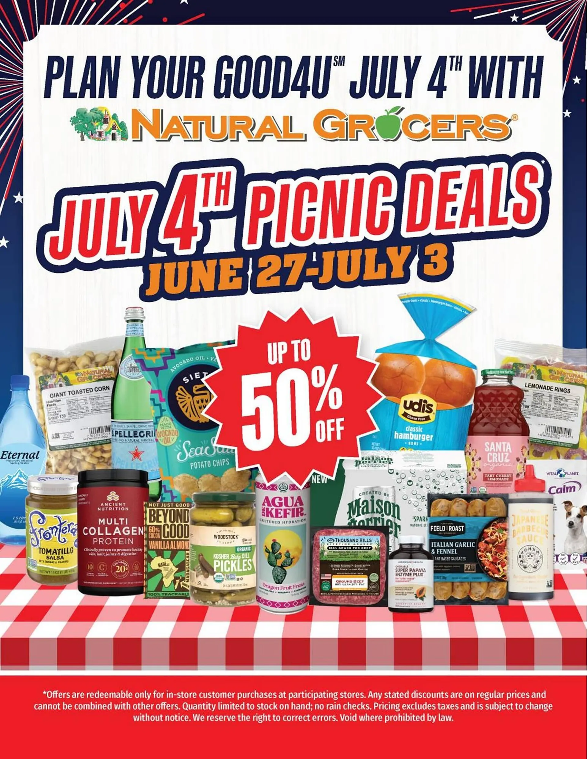 Weekly ad Natural Grocers ad from June 27 to July 3 2025 - Page 1