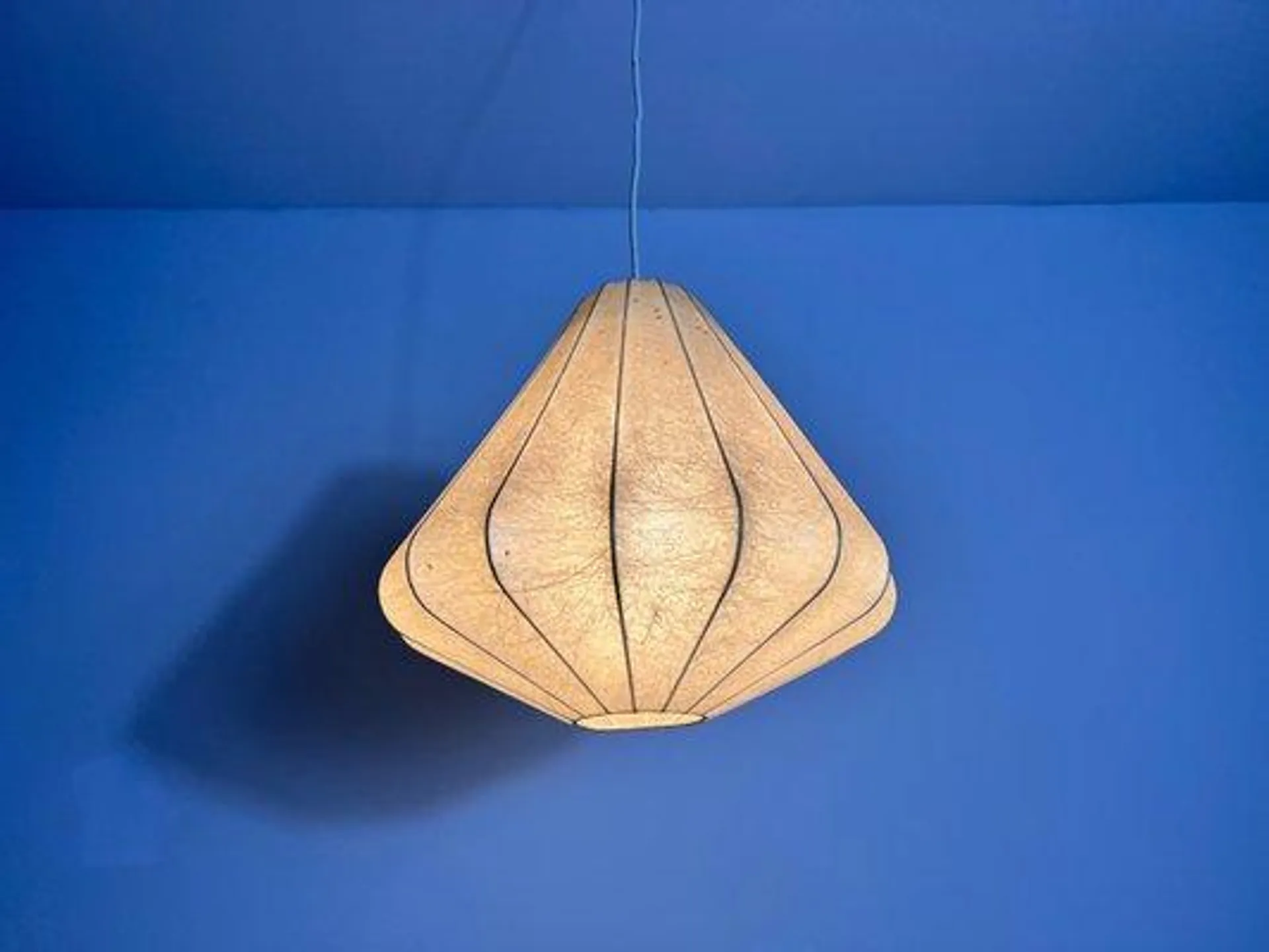 Mid-Century Cocoon Losange Shape Pendant Light by Achille Castiglioni, Italy, 1960s