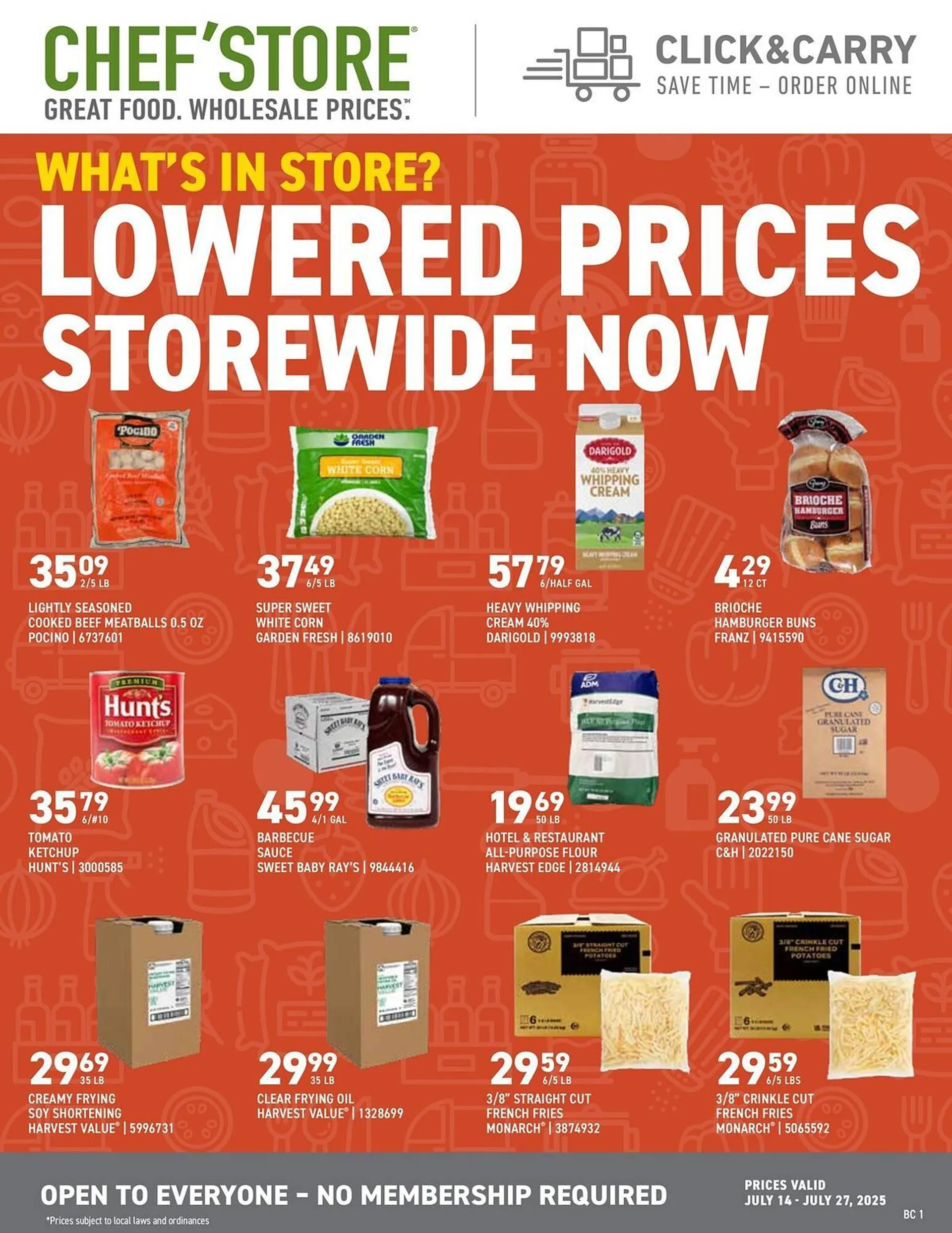 Weekly ad US Foods Chef's Store Weekly Ad from July 14 to July 27 2025 - Page 1