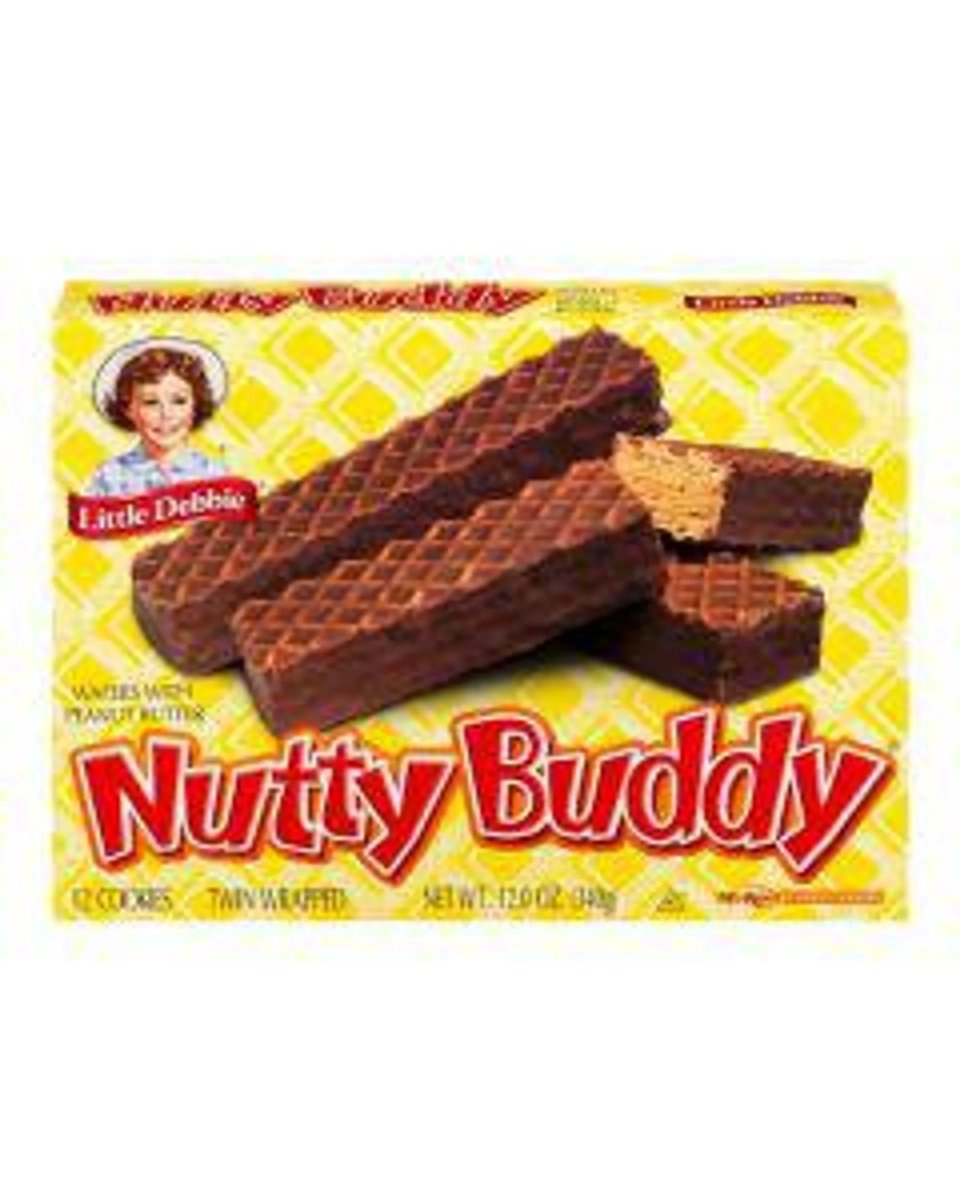 Little Debbie Nutty Buddy Wafers with Peanut Butter - 12 ct, 12 oz