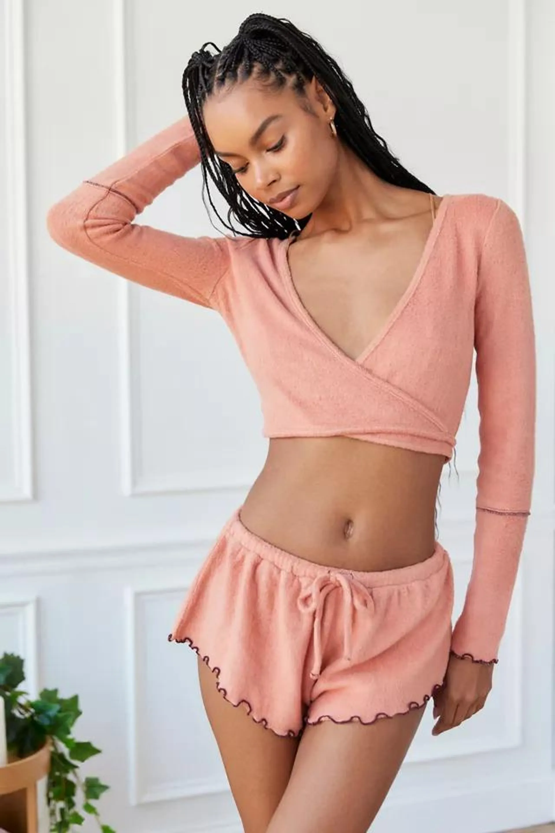 Out From Under Jorja Cozy Wrap Top & Short Set
