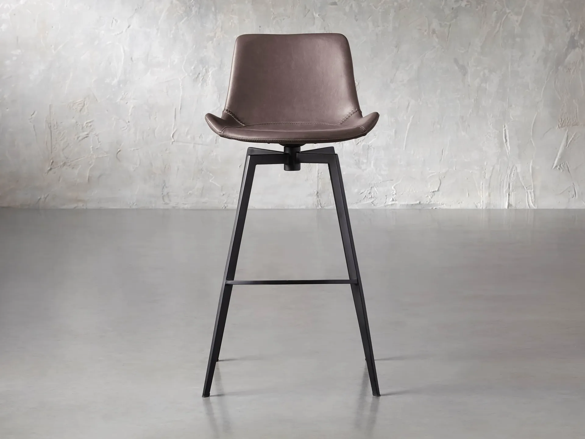 Gage Faux Leather Swivel Barstool in Buckeye