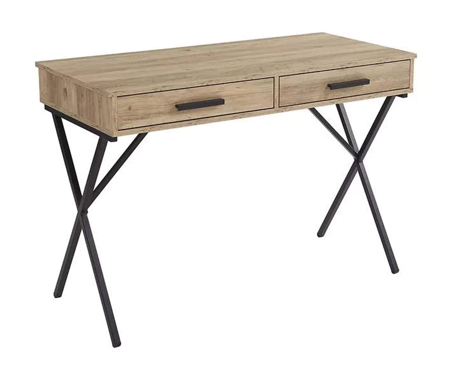 Modern Woodgrain 2-Drawer Writing Desk