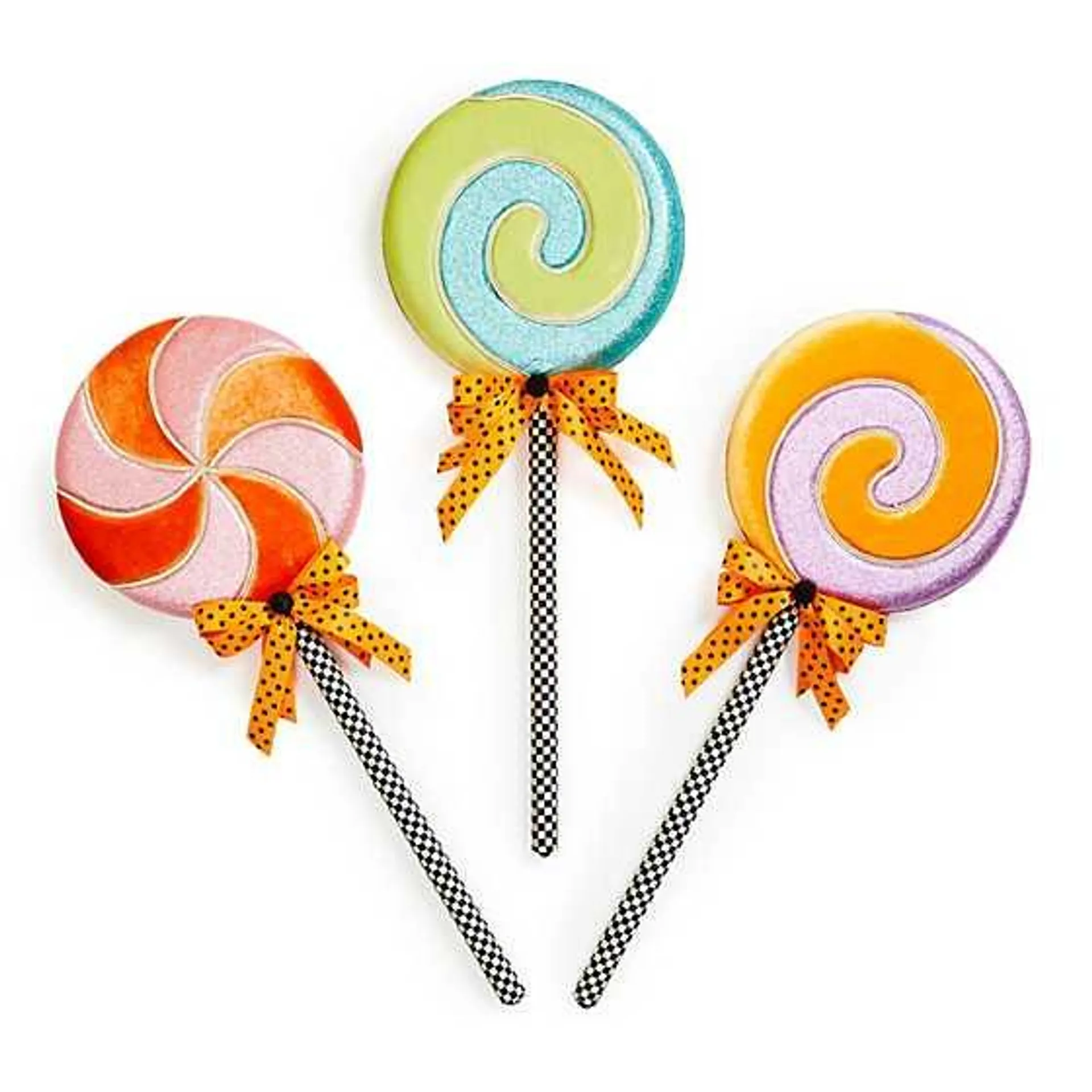 Trick or Treat Plush Medium Lollipops, Set of 3