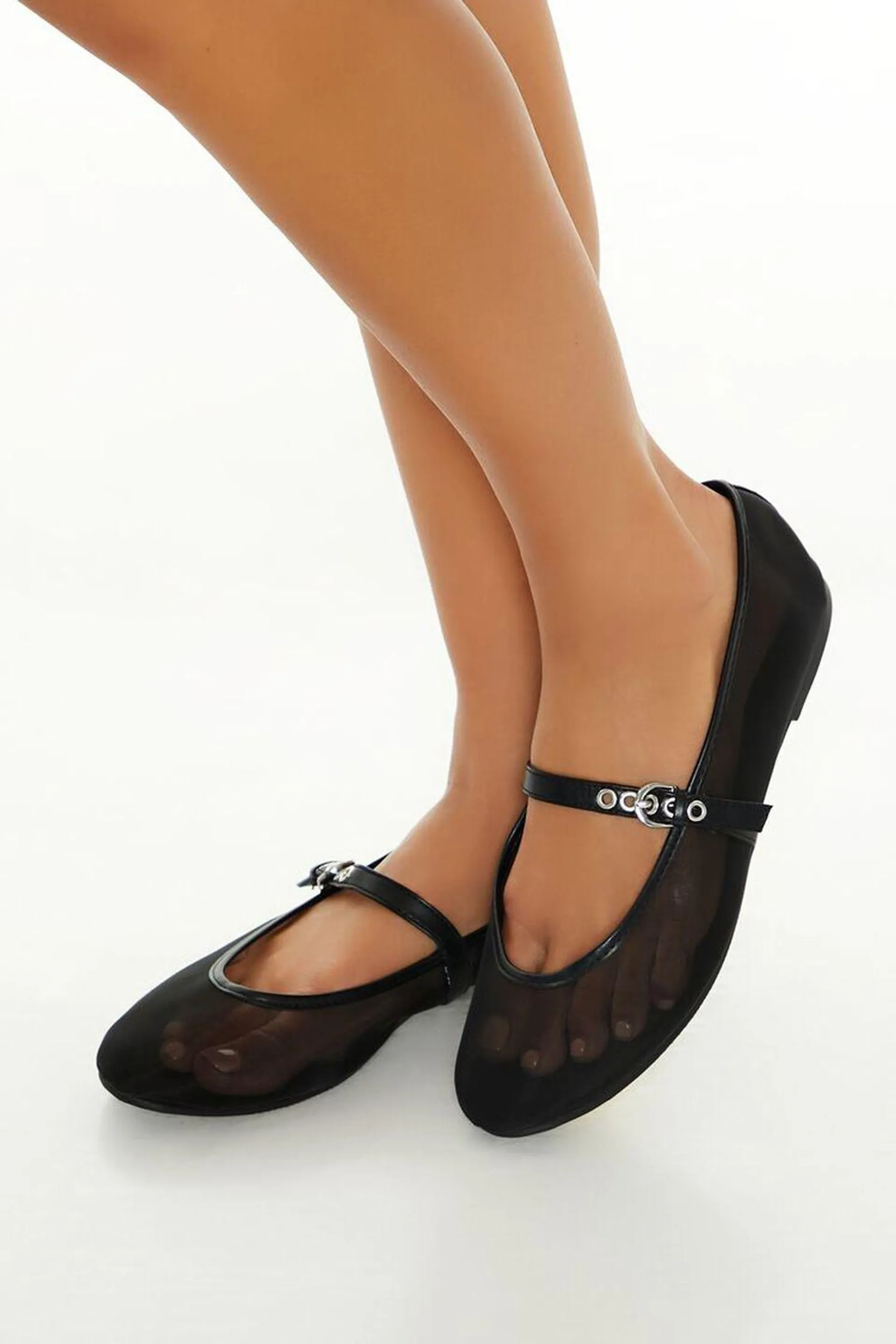 Sheer Mary Jane Ballet Flats