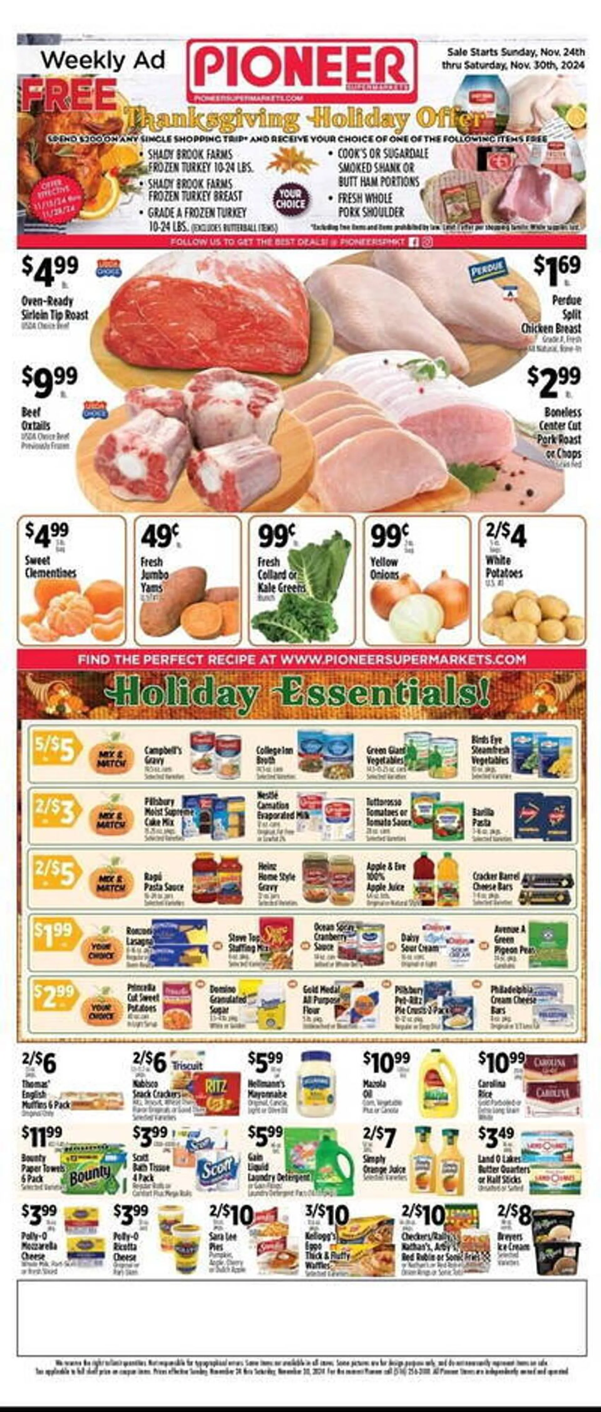 Pioneer Supermarkets Weekly Ad - 1