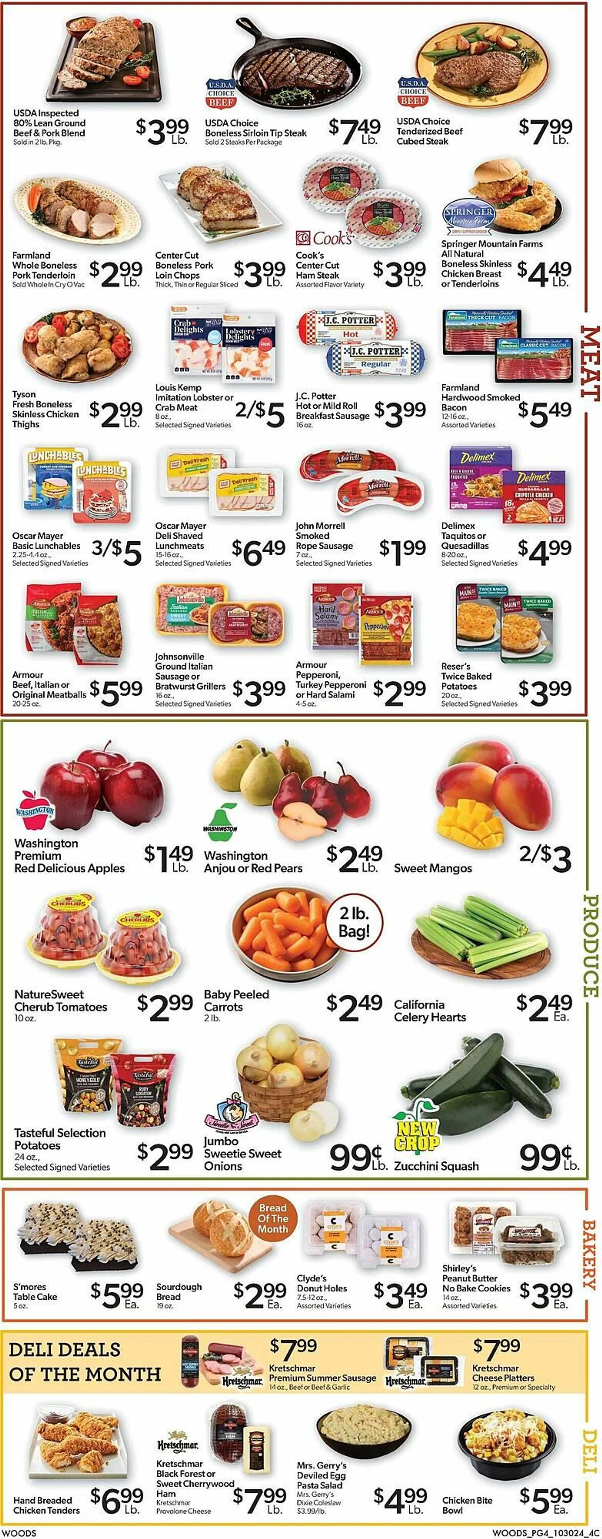 Weekly ad Woods Supermarket Weekly Ad from October 30 to November 5 2024 - Page 4