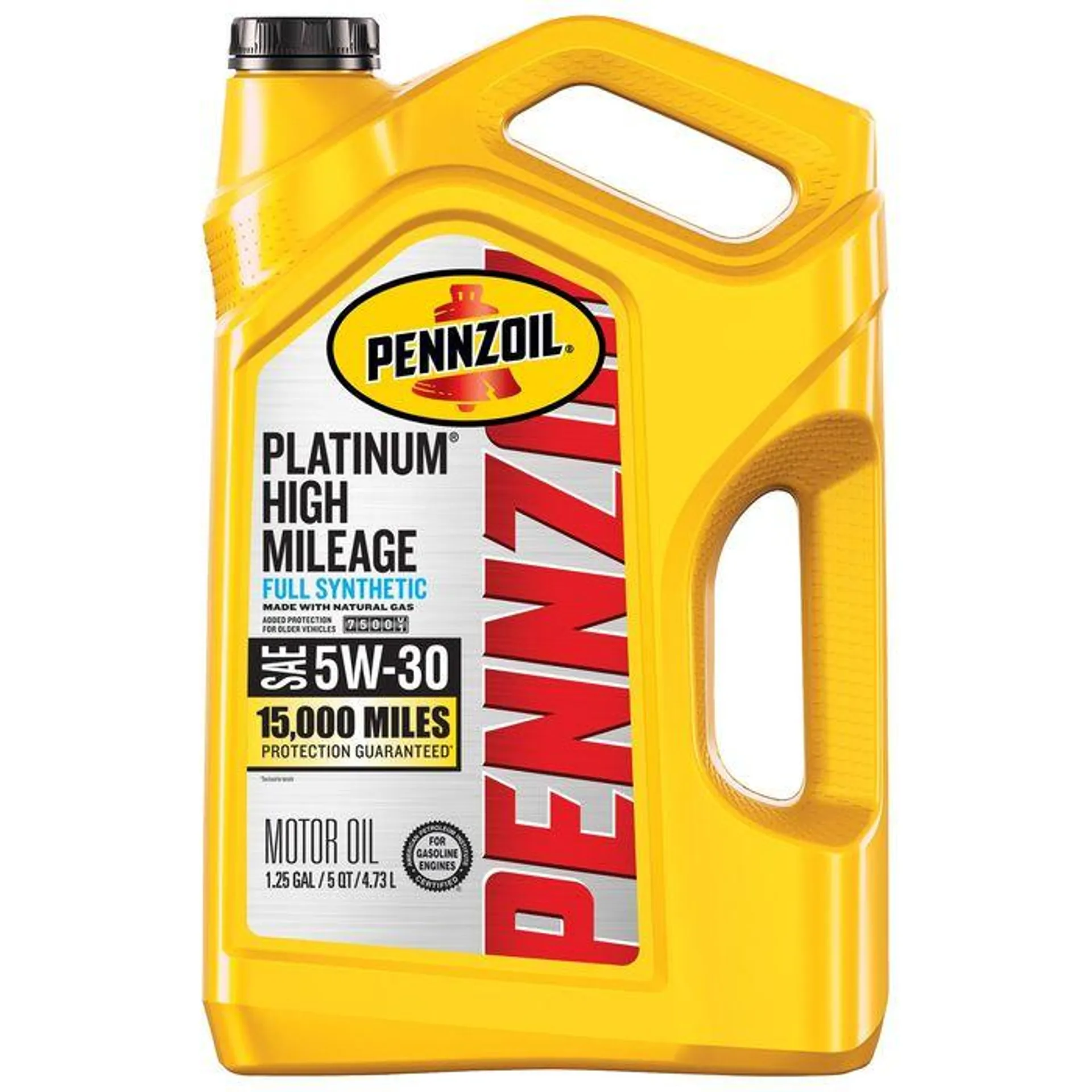 Pennzoil Platinum High Mileage Full Synthetic Engine Oil 5W-30 5 Quart