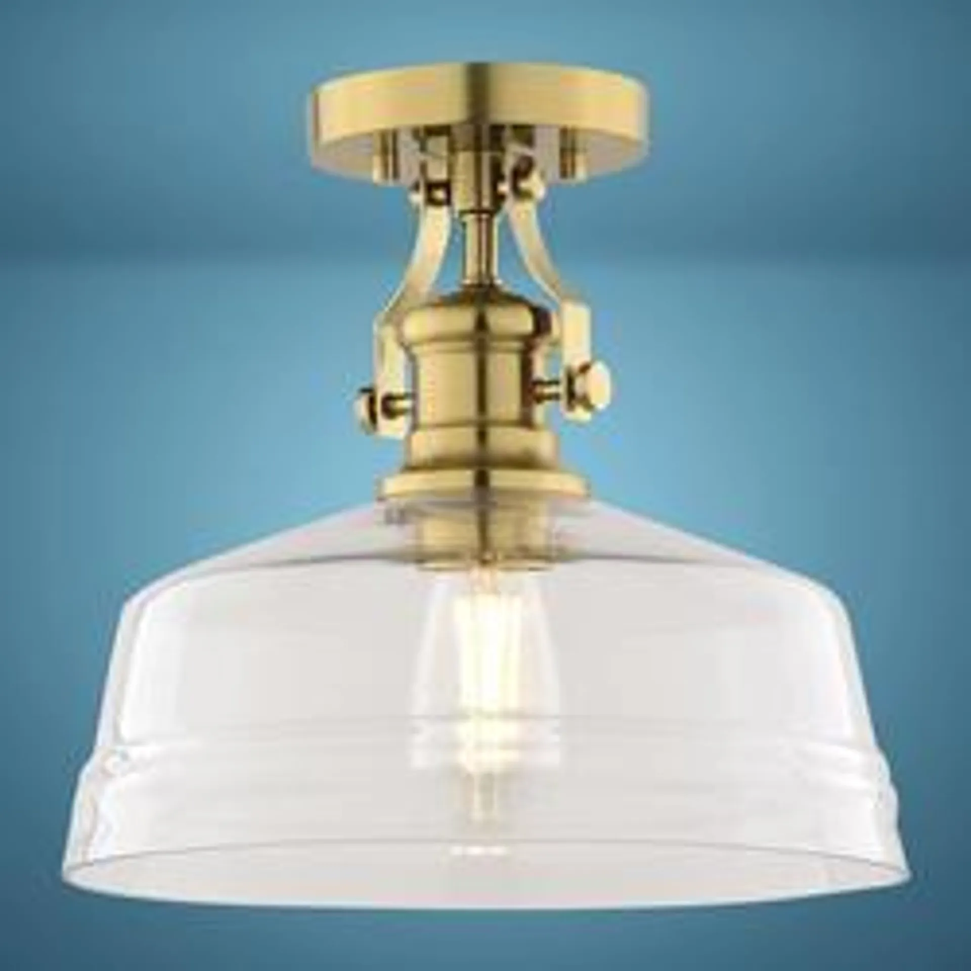 Patriot Lighting® Golding Gold 1-Light Semi-Flush Mount Ceiling Light