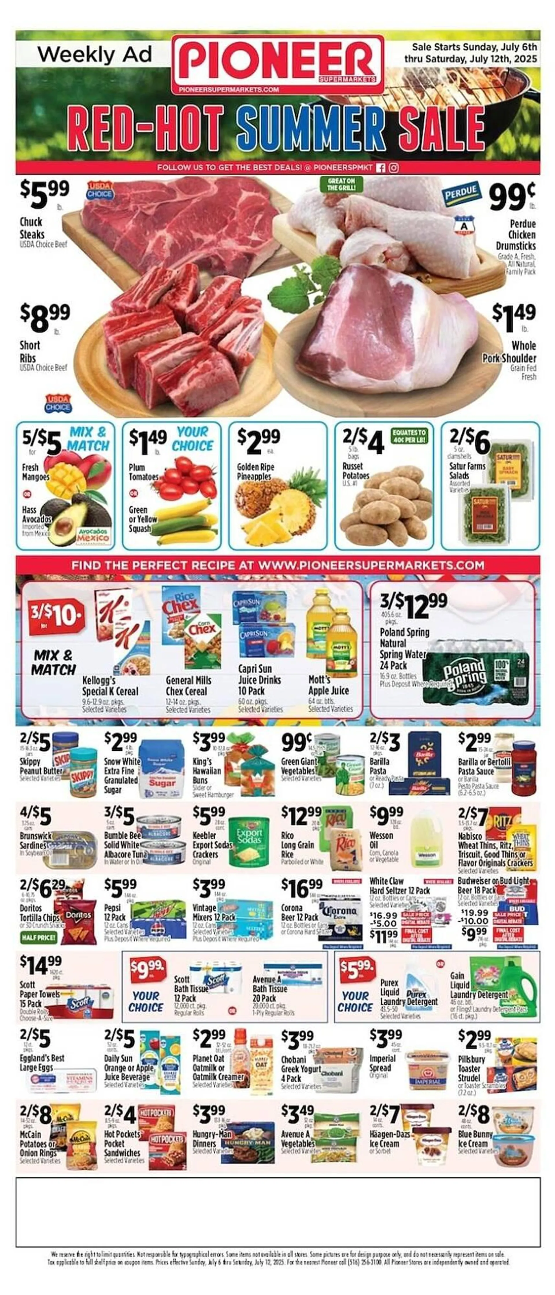 Weekly ad Pioneer Supermarkets Weekly Ad from July 6 to July 12 2025 - Page 1