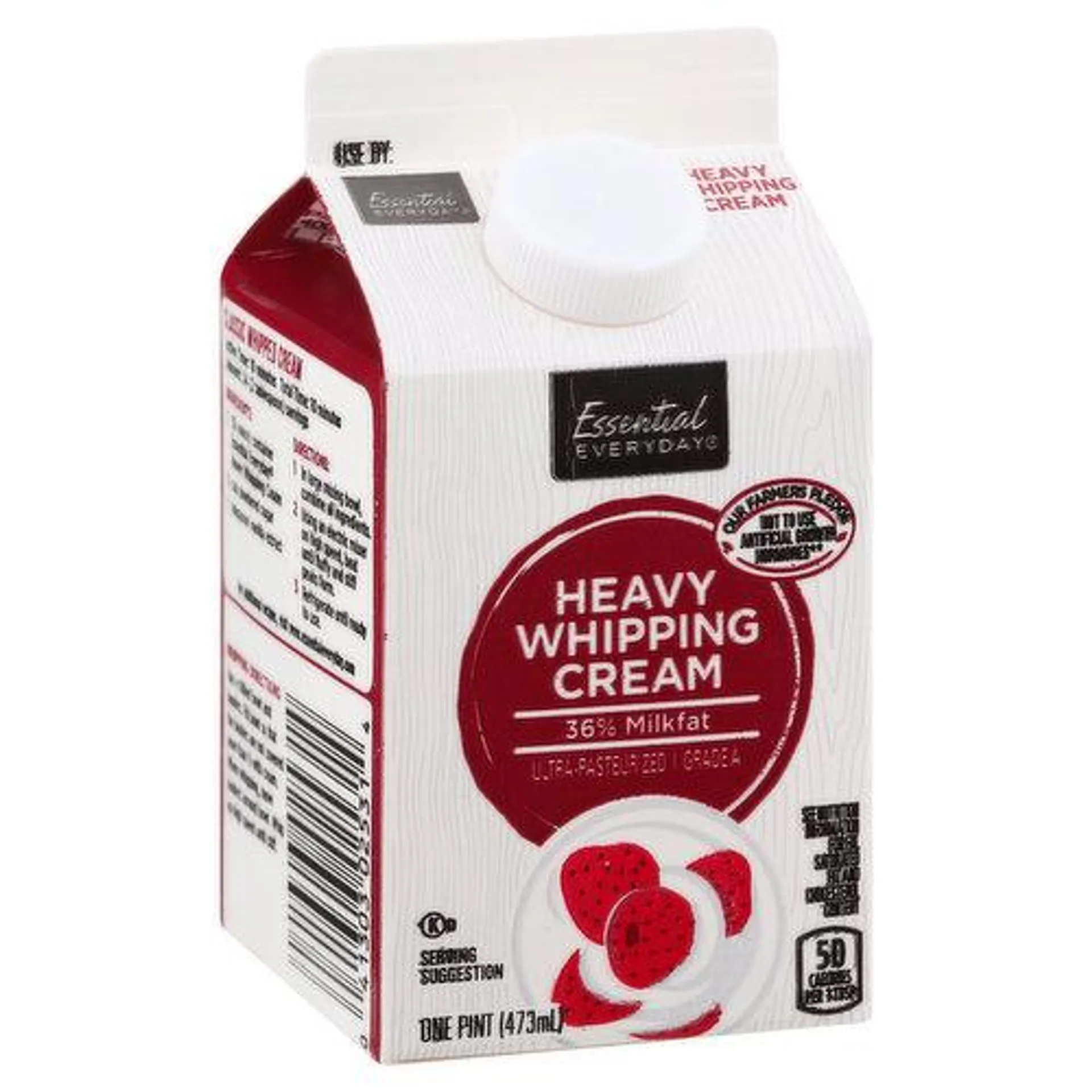 Essential Everyday Whipping Cream, Heavy, 36% Milkfat, 1 Pint