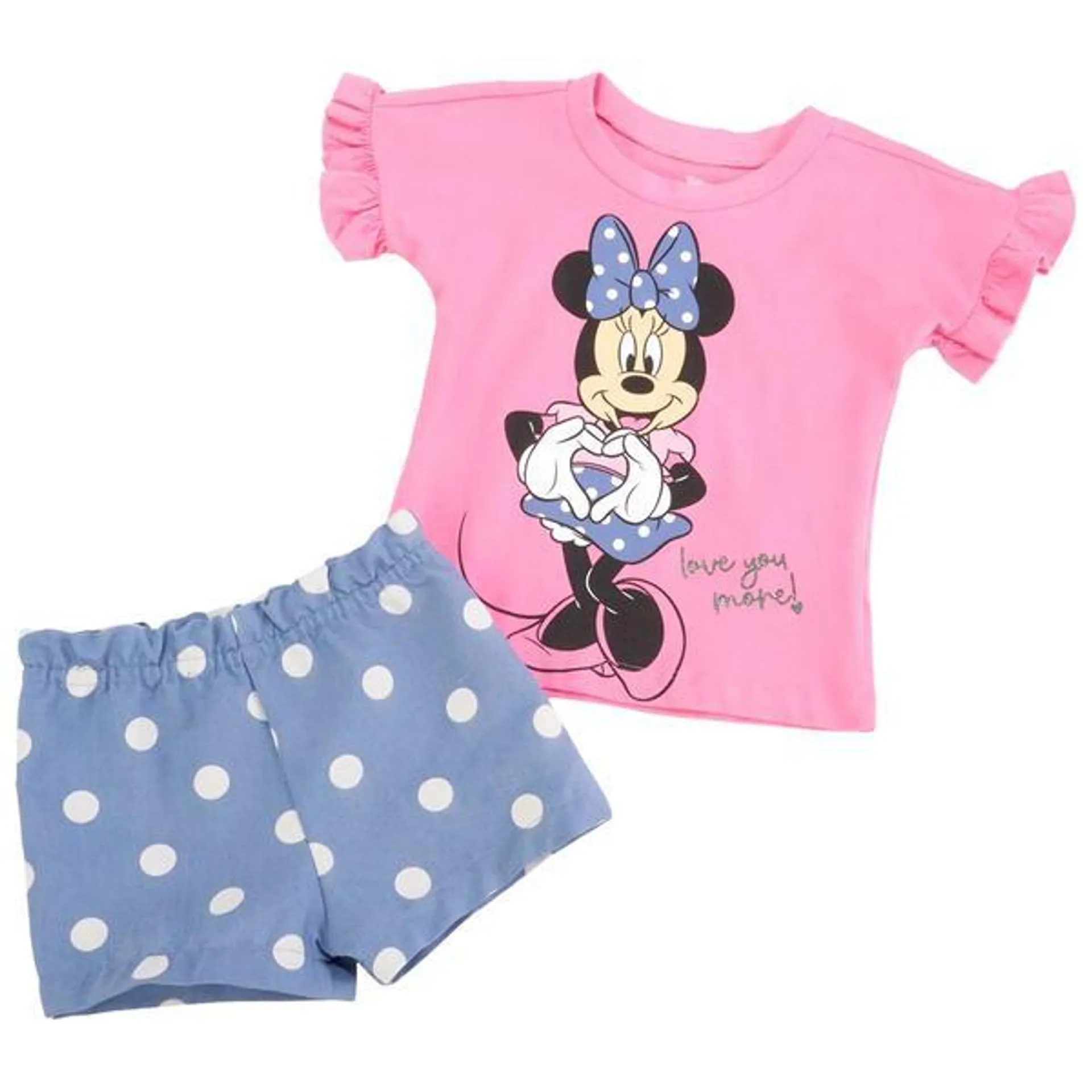 Baby Girl (12-24M) Disney® Junior Minnie Dot Top & Shorts Set