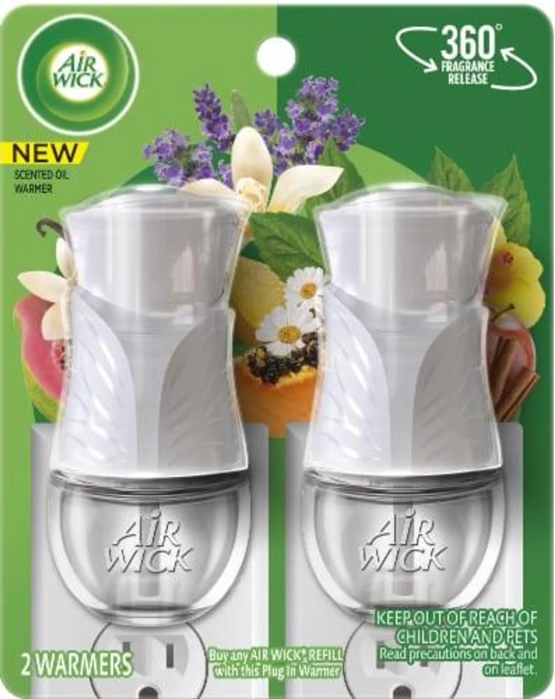 Air Wick Scented Oil Gadget Pack, Plug In Air Freshener, 2 warmers