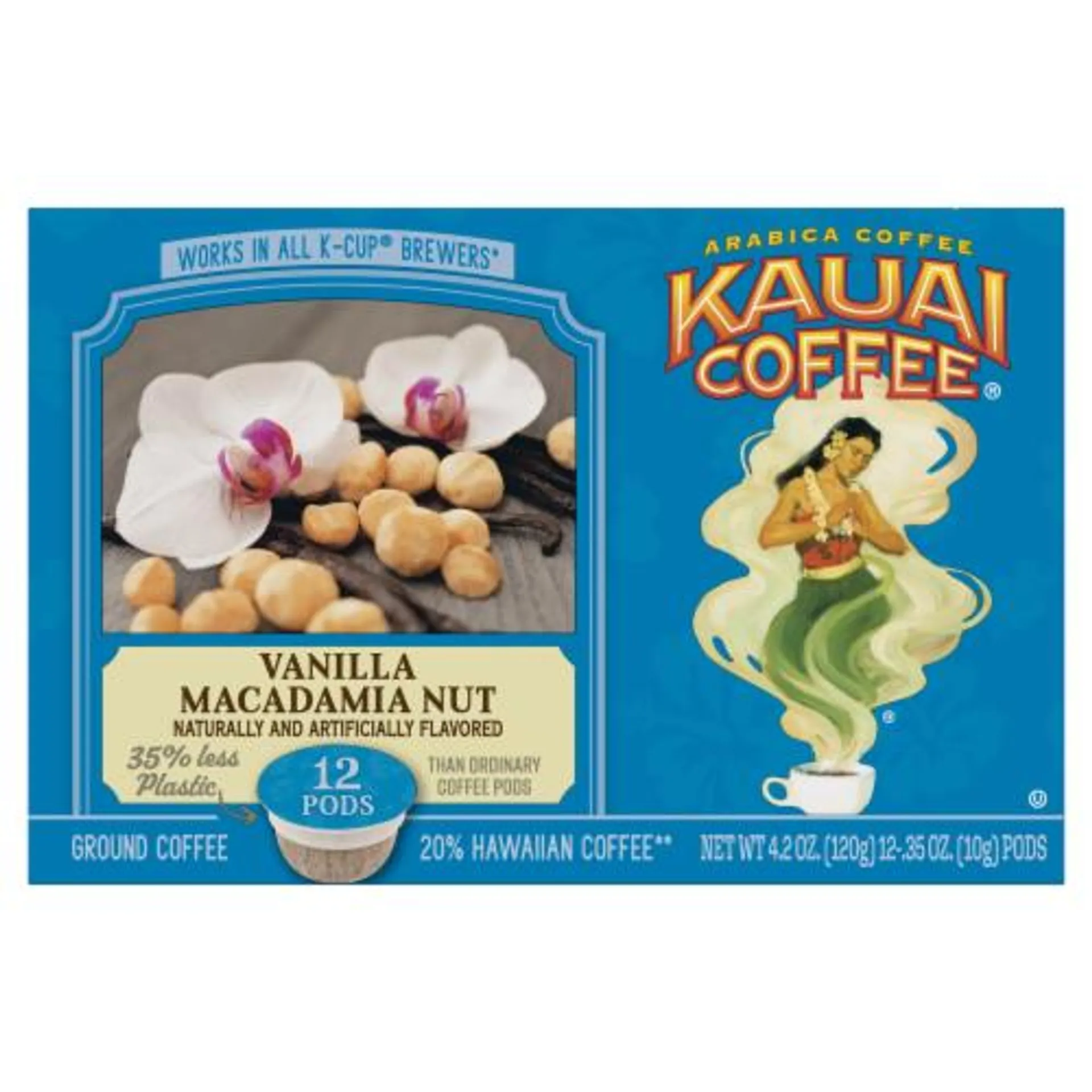 Kauai Coffee® Vanilla Macadamia Nut Coffee Pods