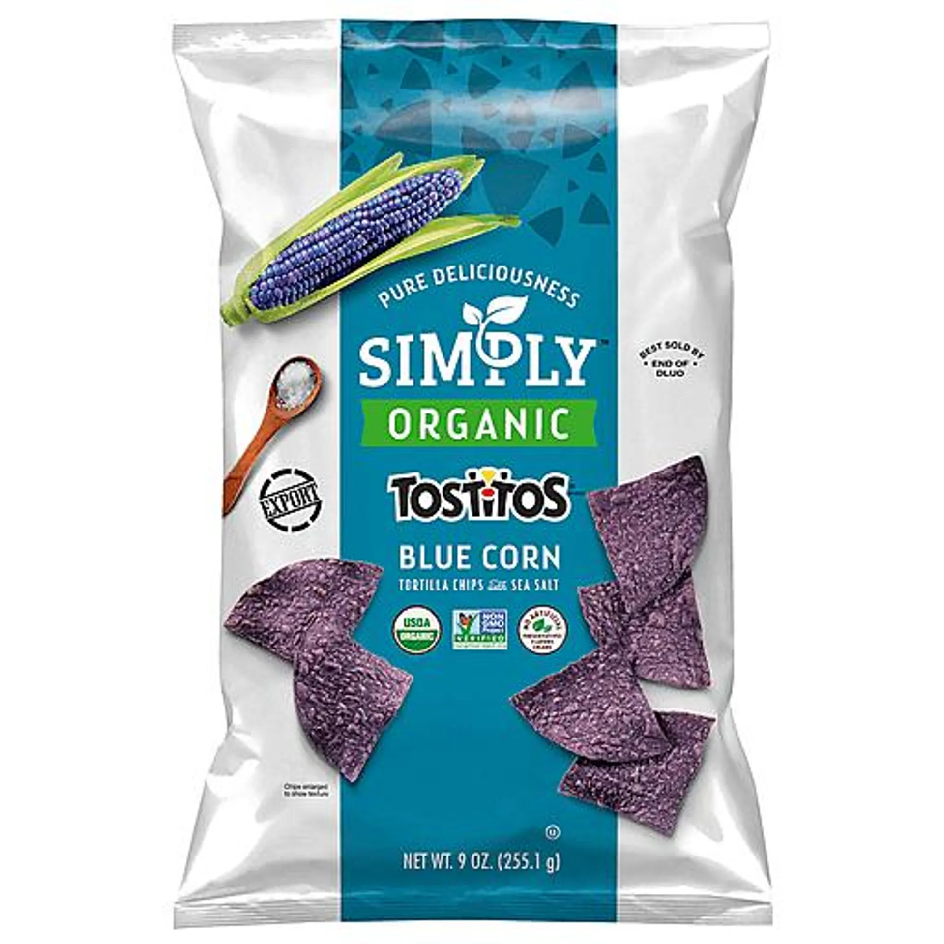 Tostitos Blue Corn Simply Tortilla Chips 9 oz bag