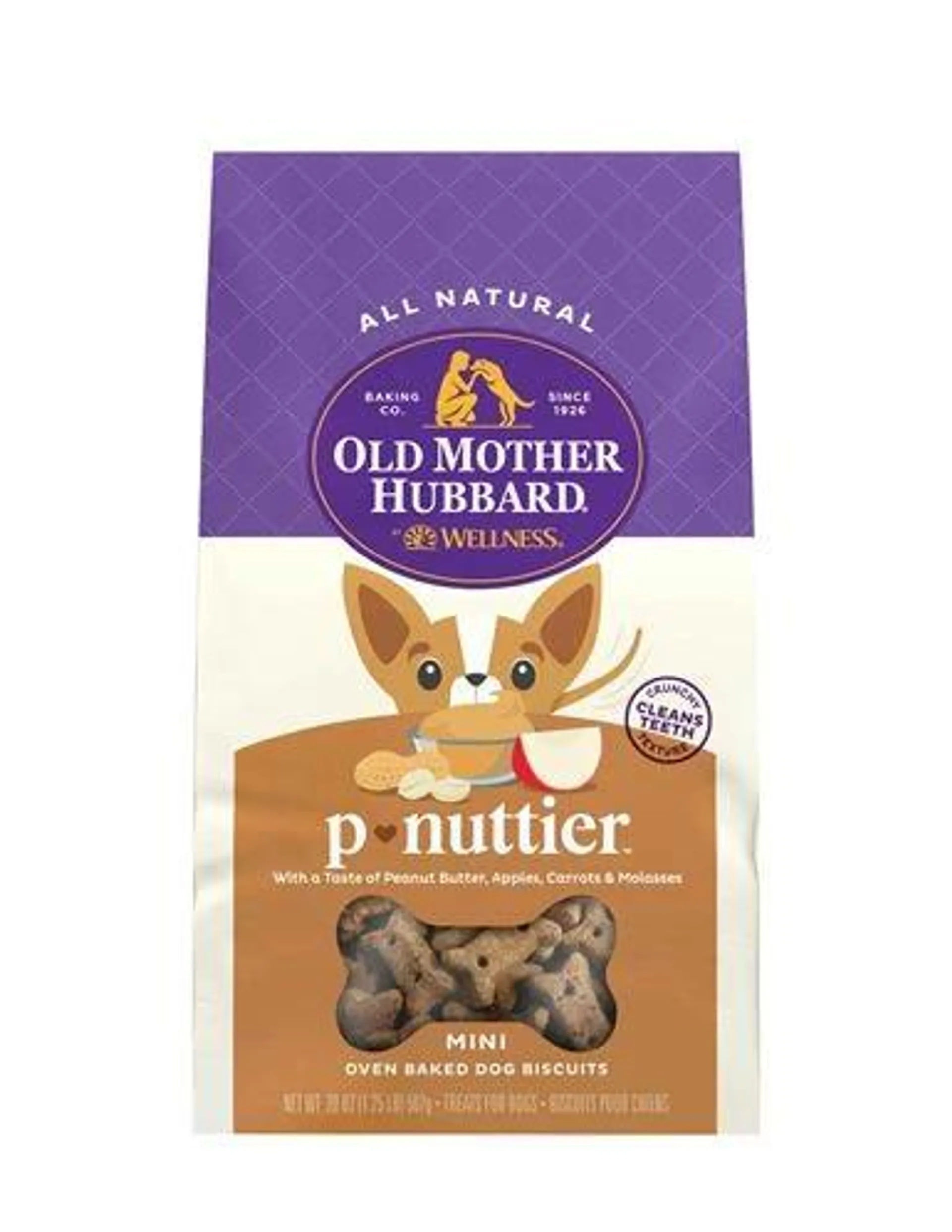 Old Mother Hubbard by Wellness Classic P-Nuttier Dog Treats, Mini, 20 Ounce Bag