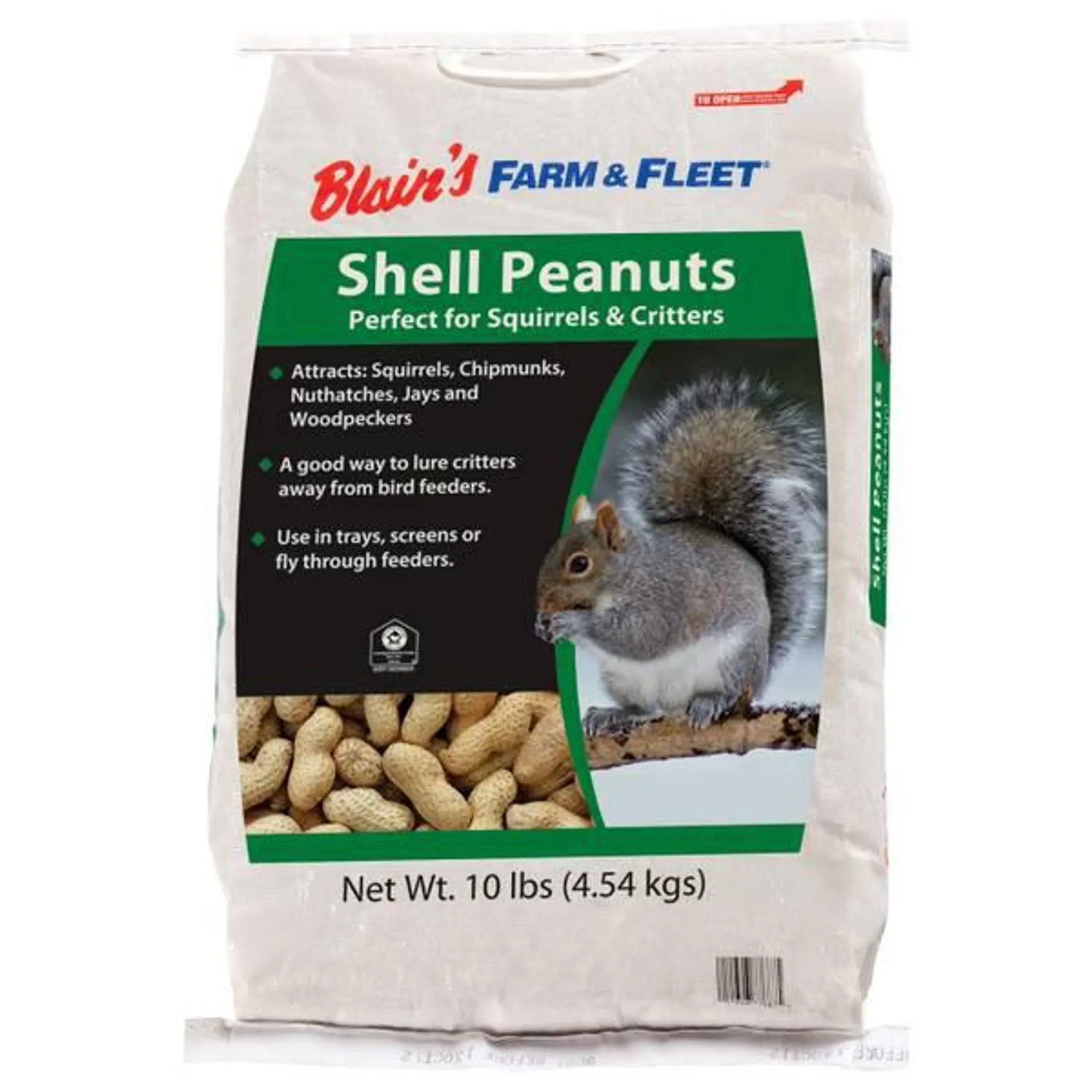 10 lb In-Shell Peanuts for Squirrels & Critters