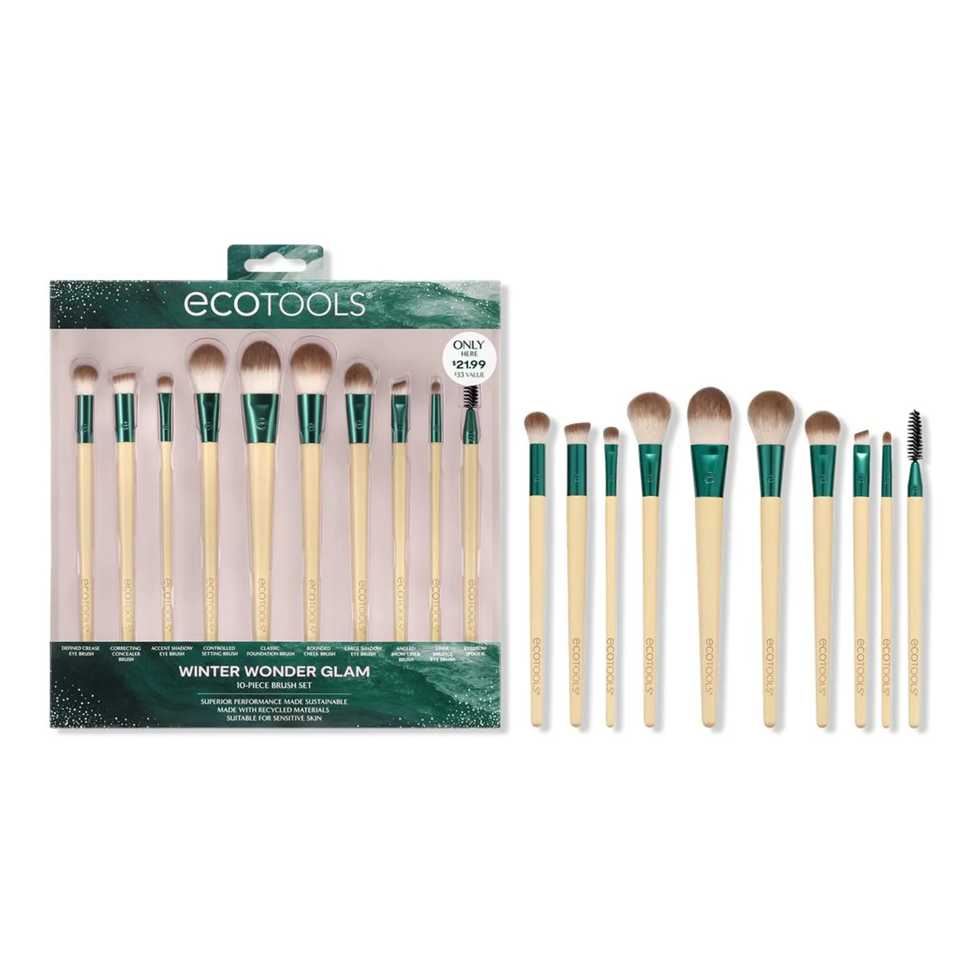 Winter Wonder Glam Limited Edition 10-Piece Brush Set