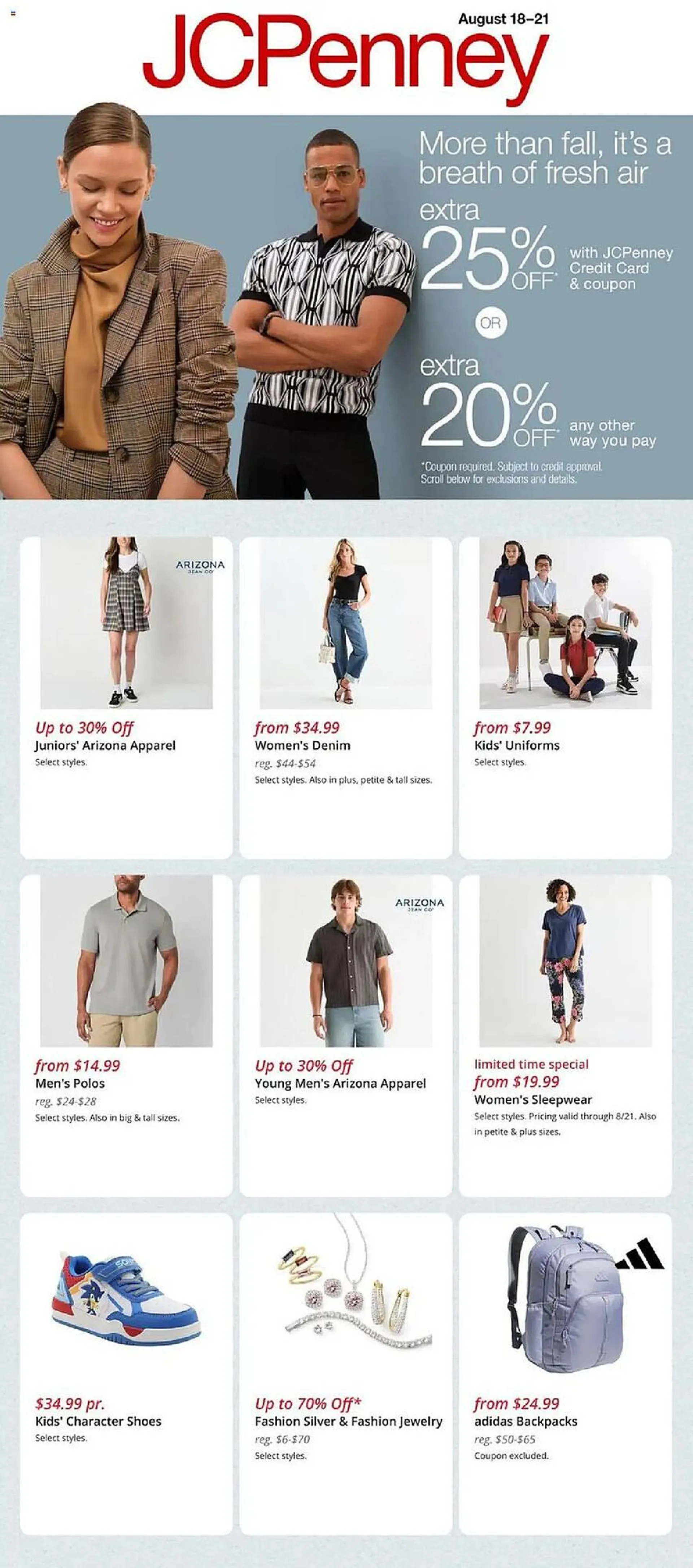 Weekly ad JC Penney Weekly Ad from August 18 to August 21 2025 - Page 1