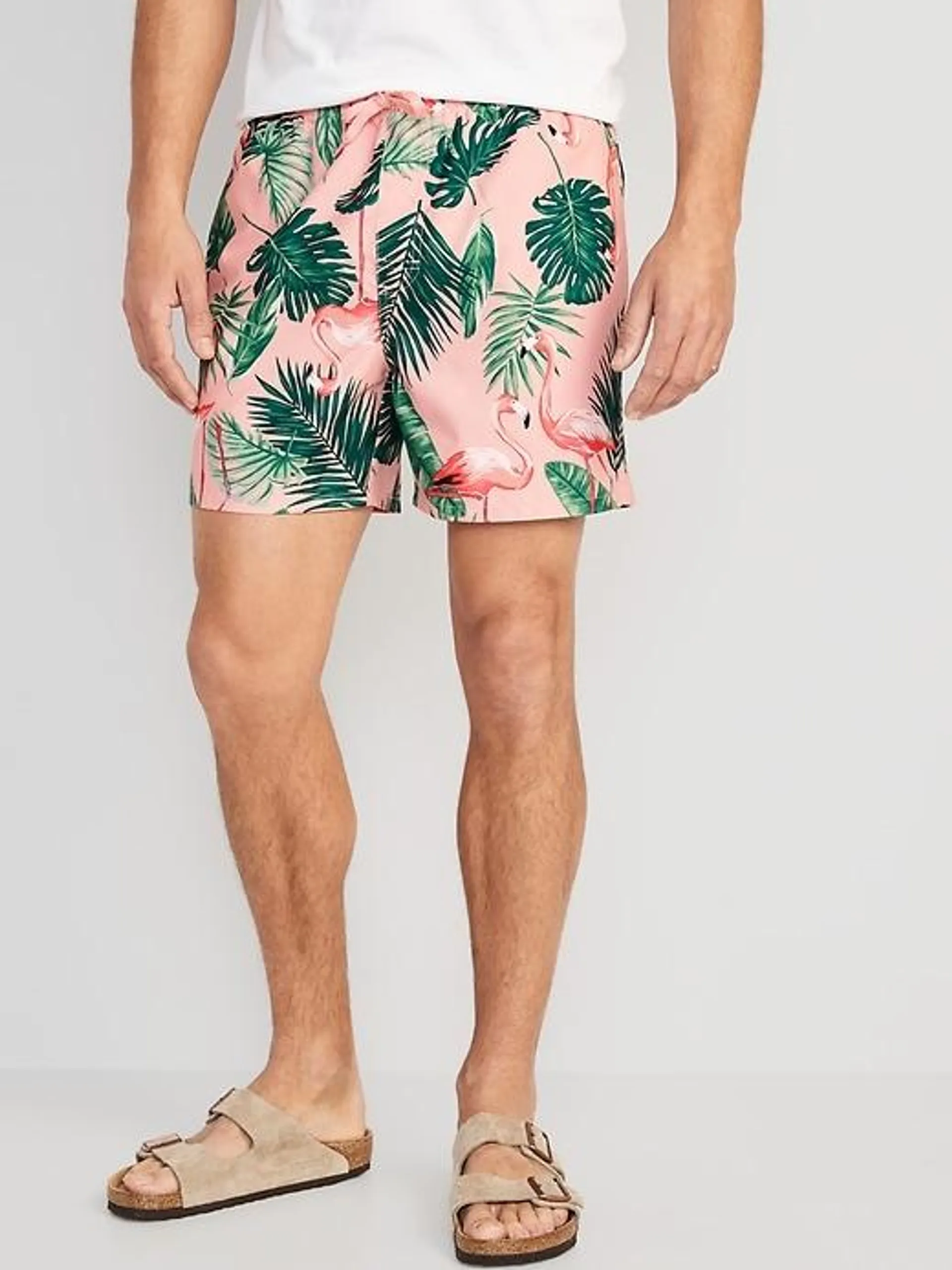 Printed Swim Trunks -- 5-inch inseam