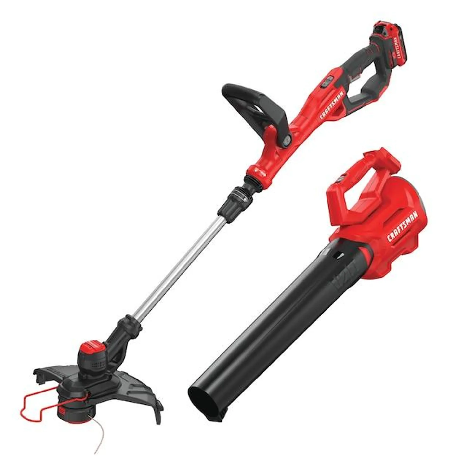 CRAFTSMAN V20 20-volt Max Cordless Battery String Trimmer and Leaf Blower Combo Kit 2 Ah (Battery & Charger Included)