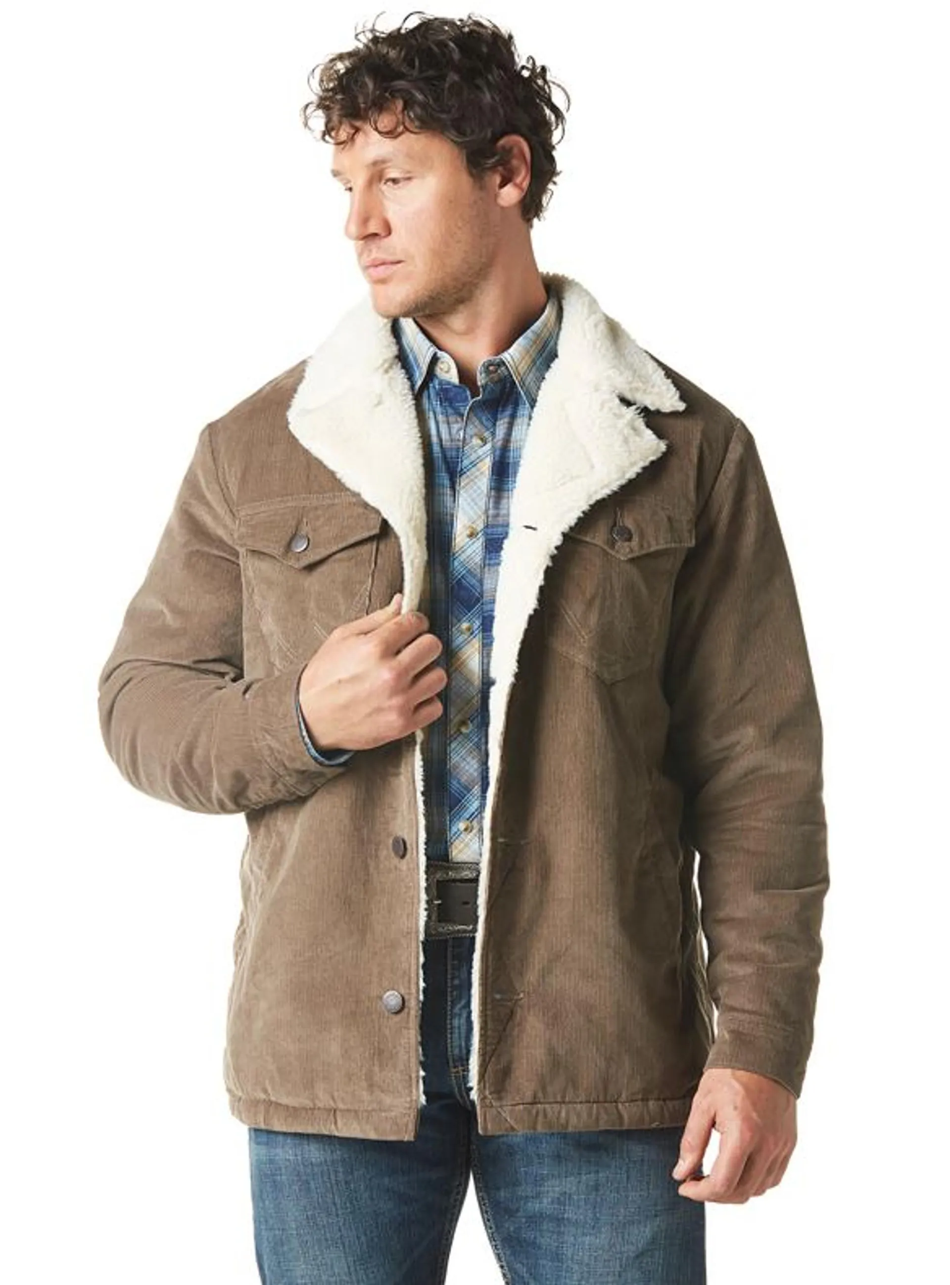 Wrangler Mens Chocolate Chip Corduroy Wrange Jacket