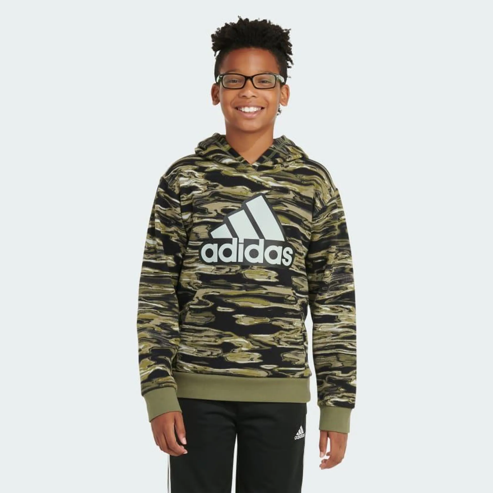 Long Sleeve Liquid Camo Printed Pullover Hoodie