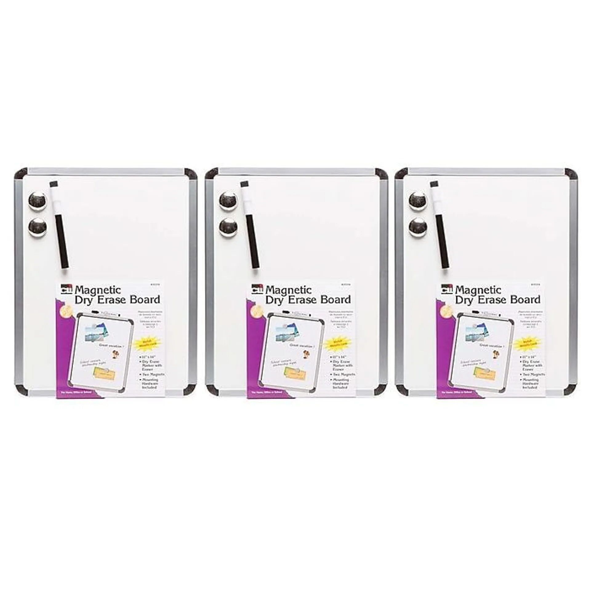 Charles Leonard Magnetic Plastic Dry-Erase Whiteboard,