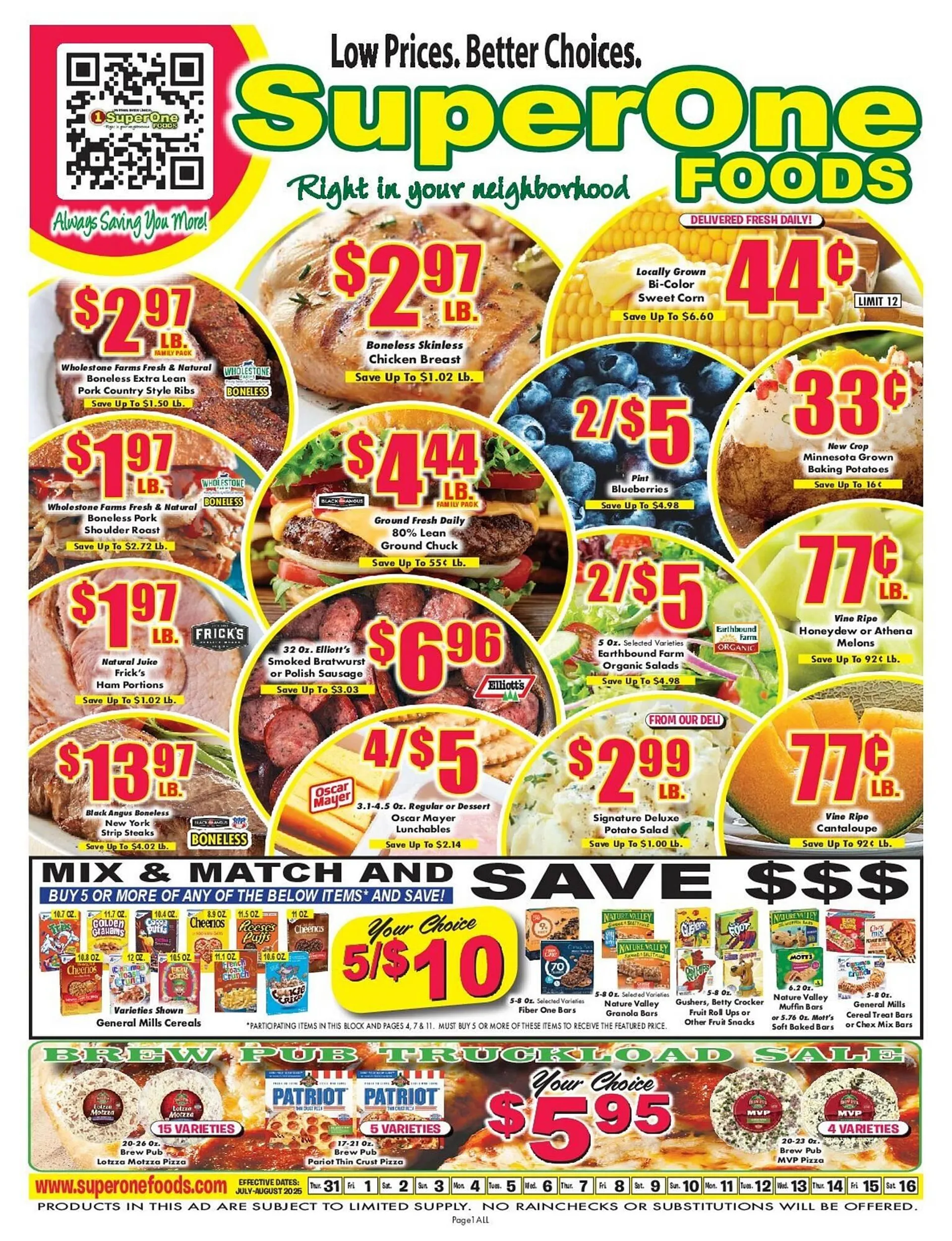 Weekly ad Miners County Market Weekly Ad from July 31 to August 16 2025 - Page 1