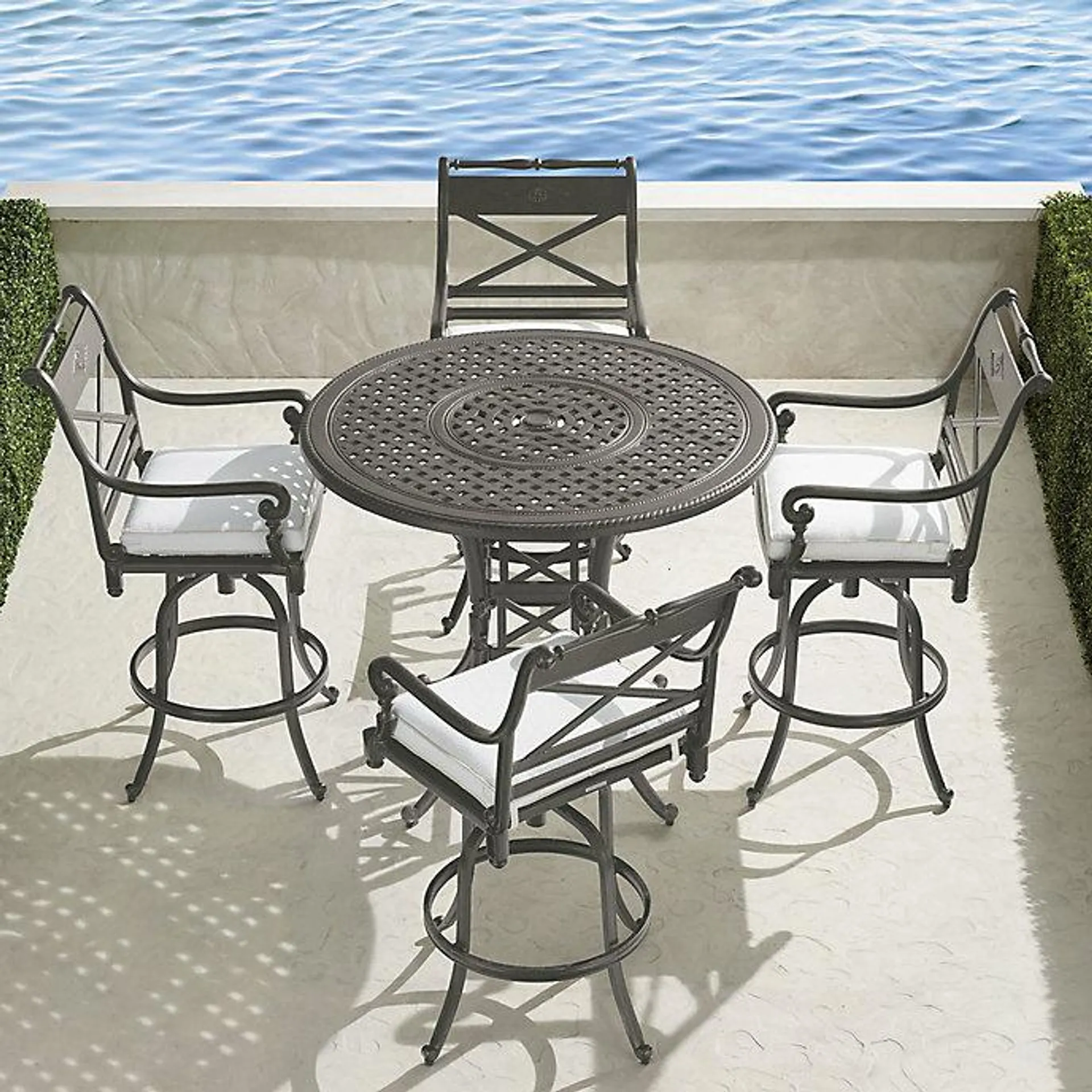 Carlisle 5-pc. High Dining Set in Slate Finish