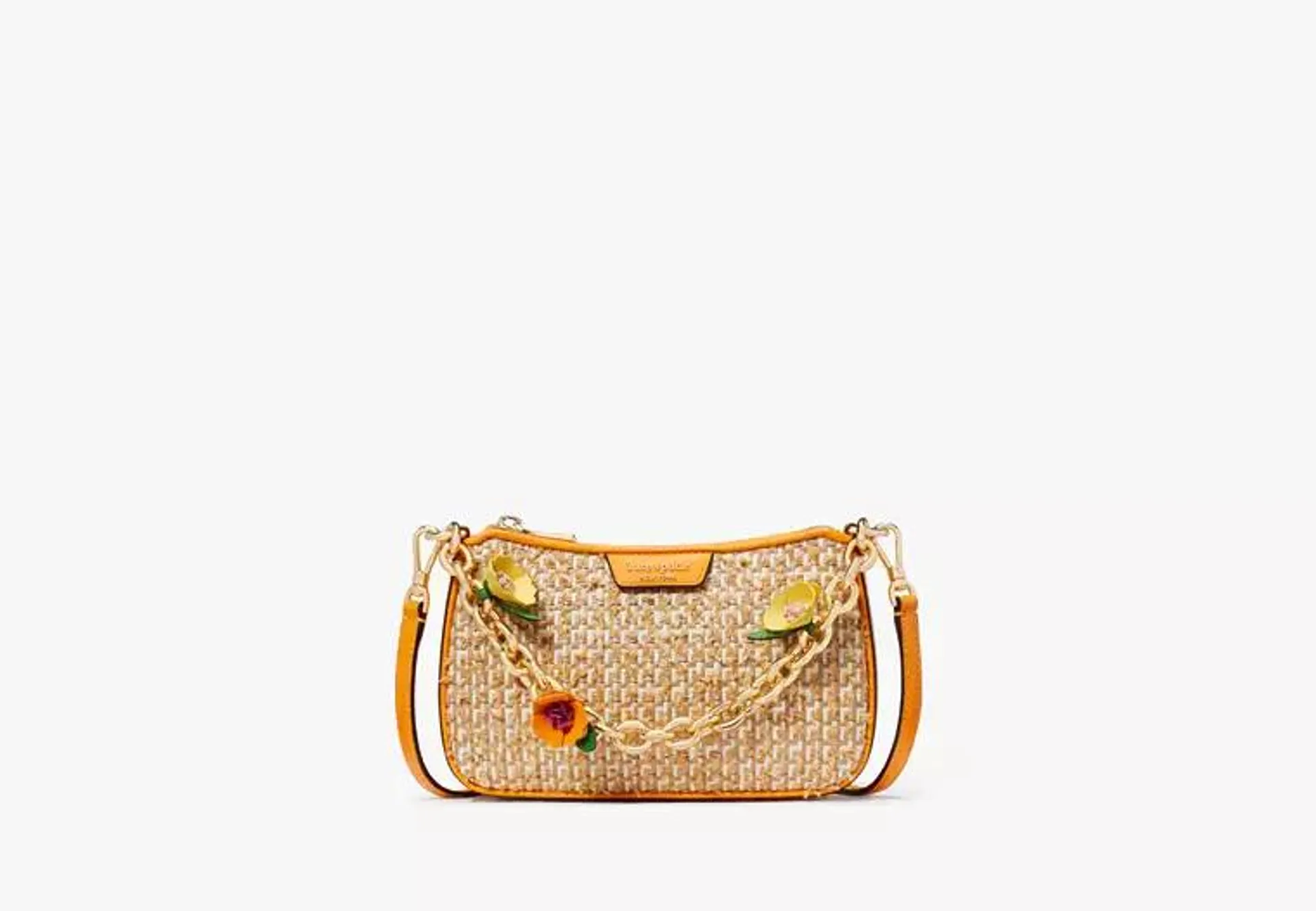 Jolie Raffia Tweed Small Convertible Crossbody