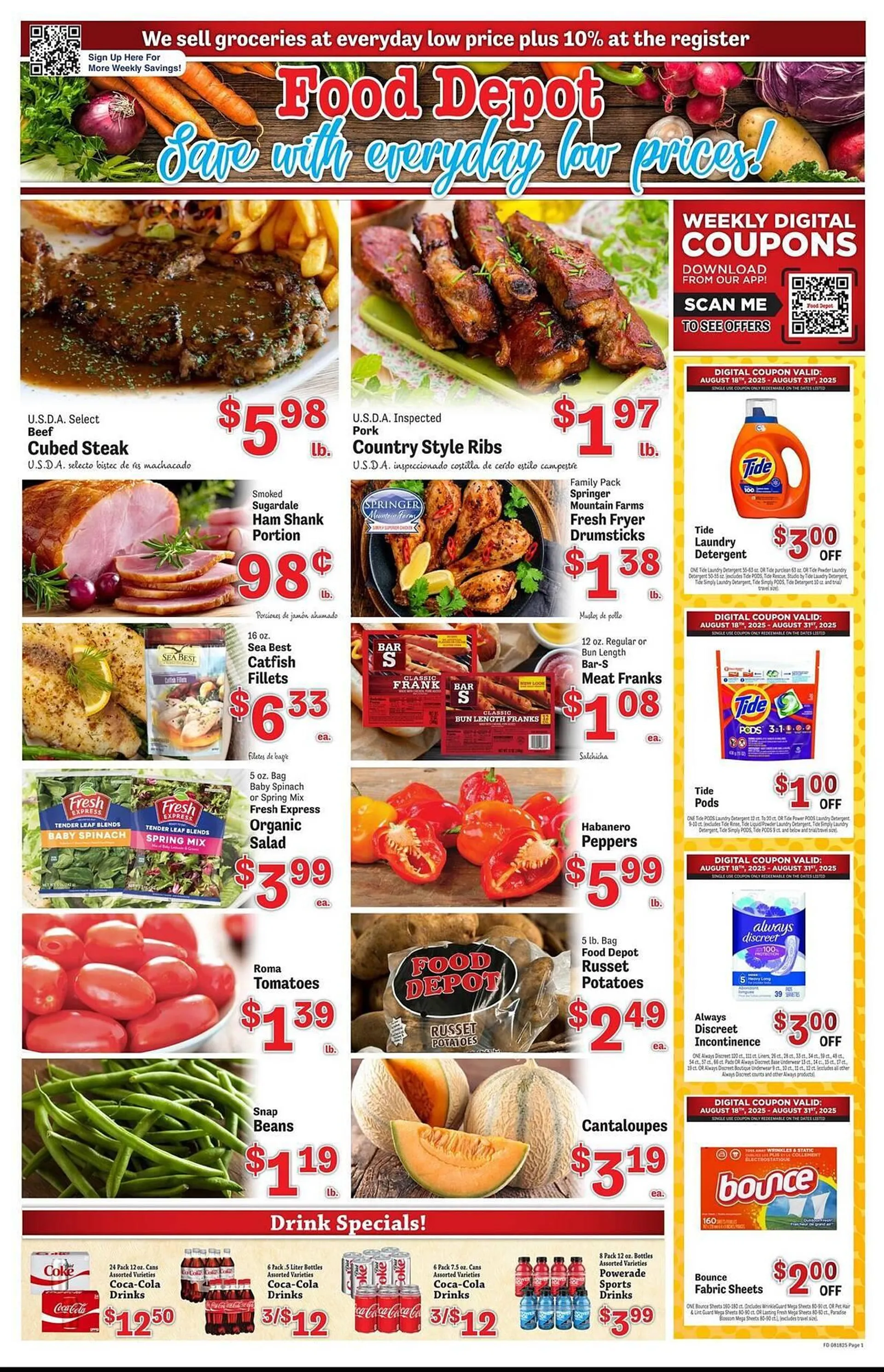 Weekly ad Food Depot Weekly Ad from August 18 to August 24 2025 - Page 1