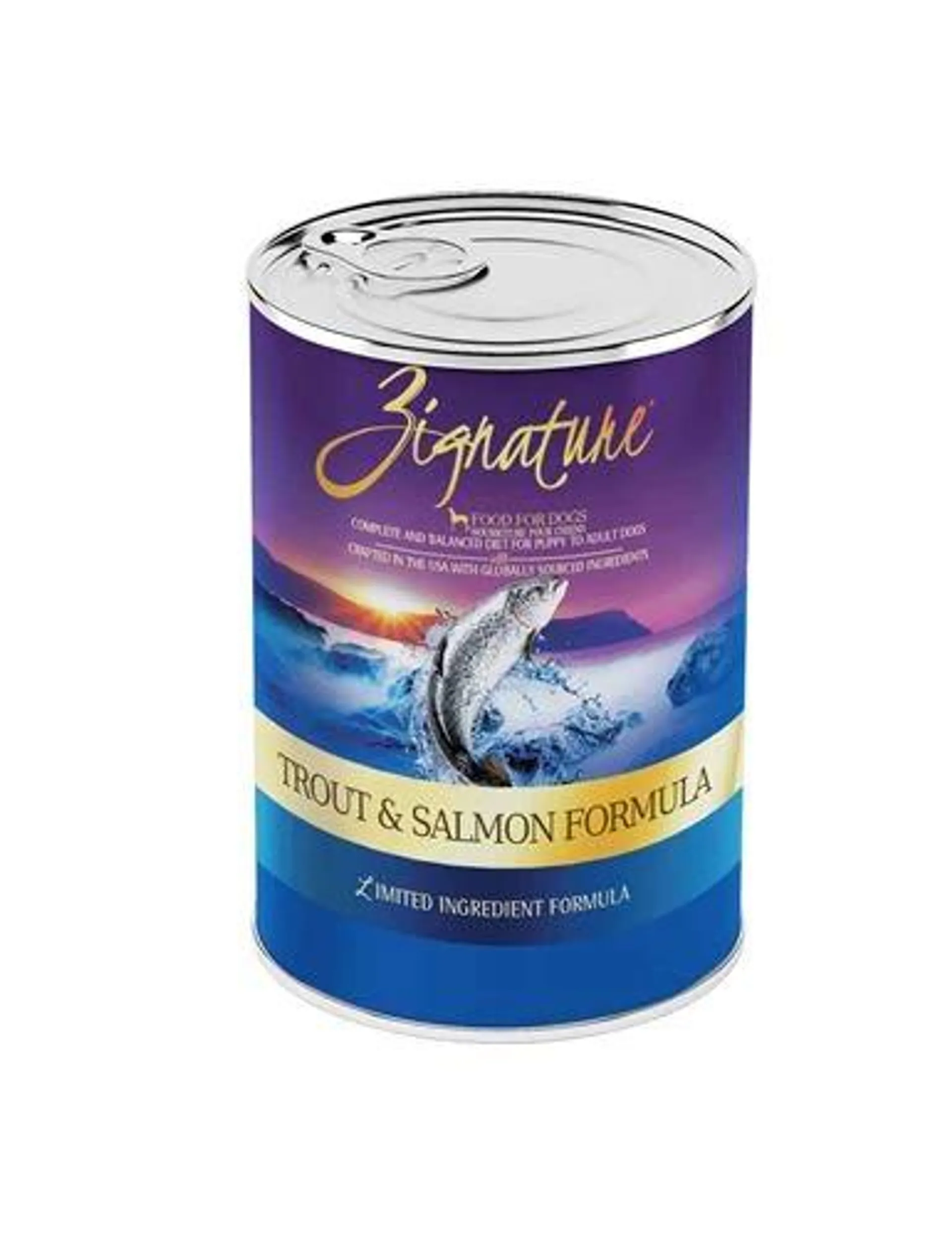 Zignature Trout and Salmon Formula Dog Food, 13 Ounces