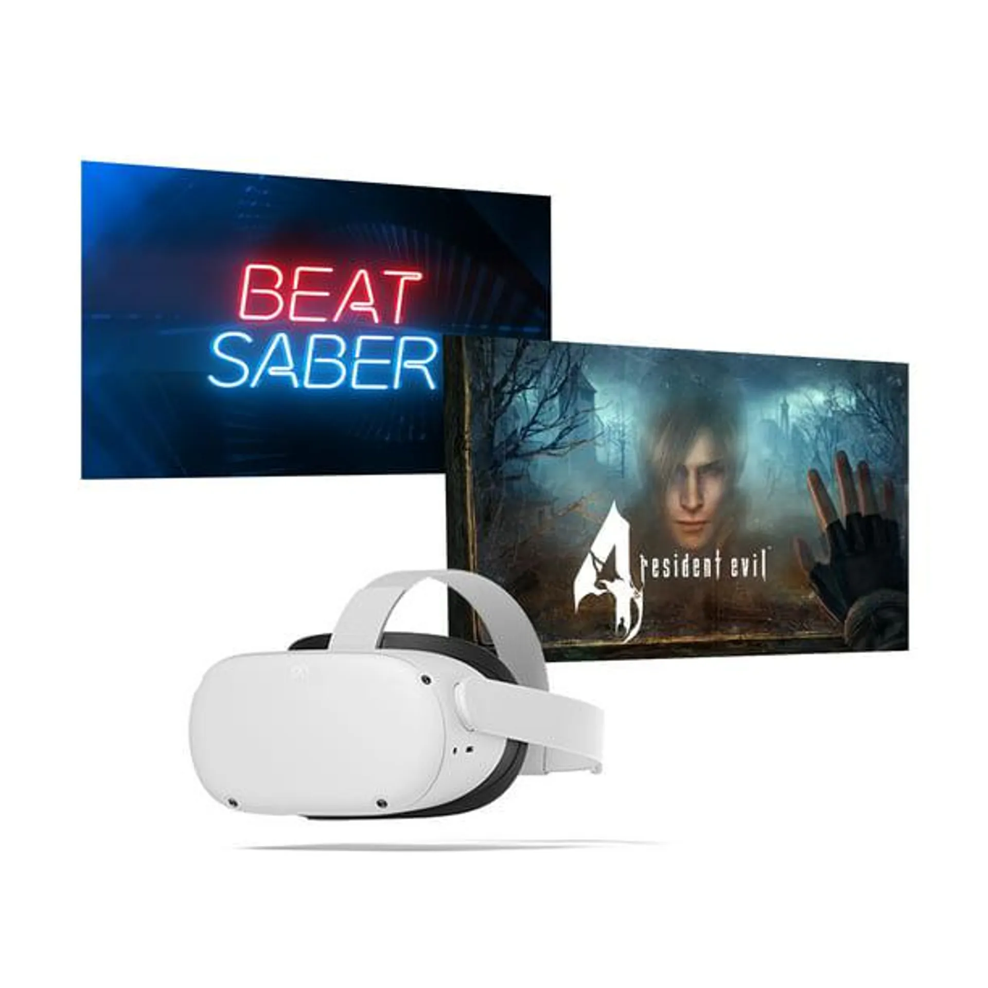 Meta Quest 2 (Oculus) — Advanced All-In-One Virtual Reality Headset — 128 GB with Resident Evil 4 and Beat Saber