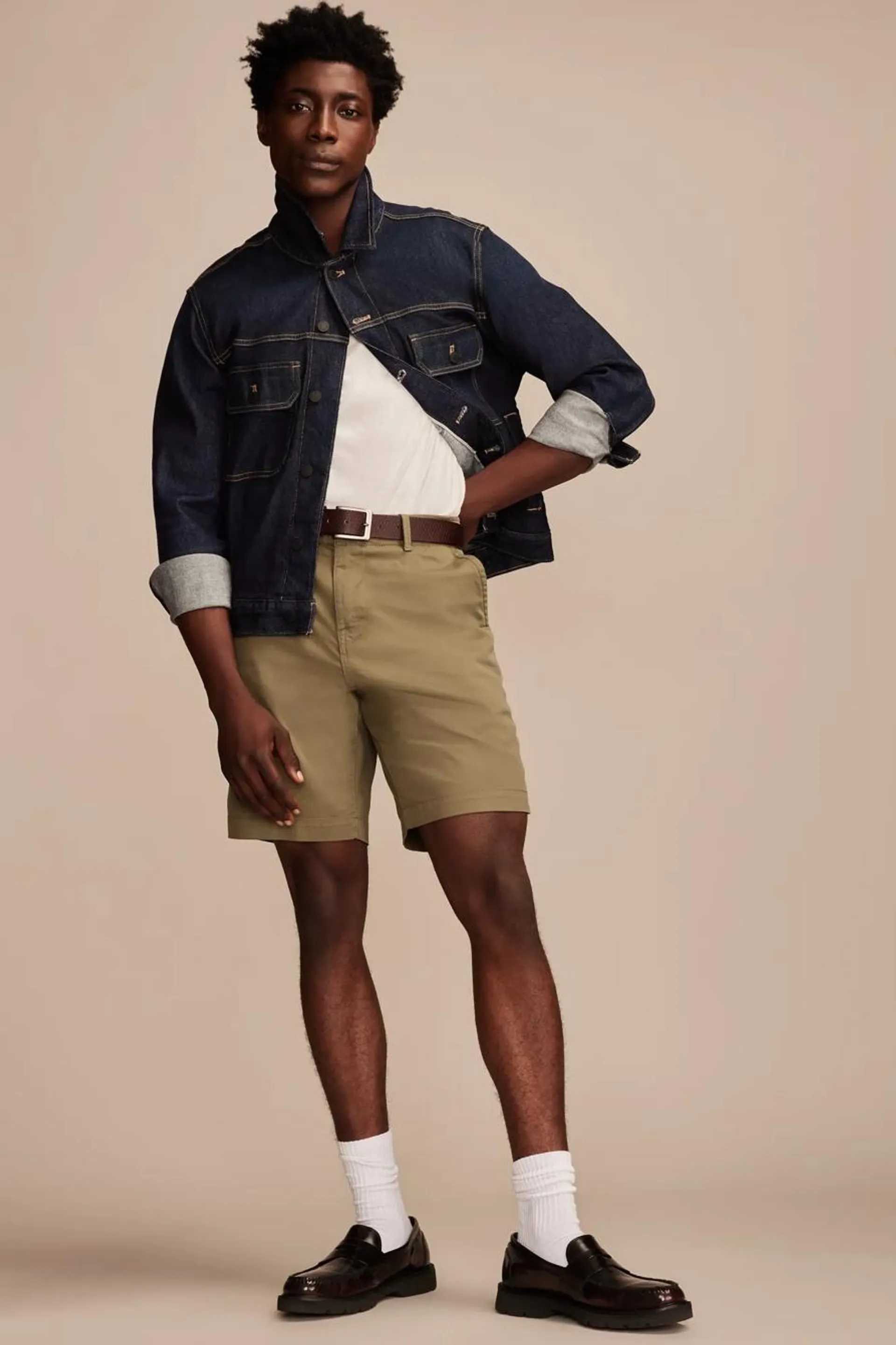 9 inch stretch twill short