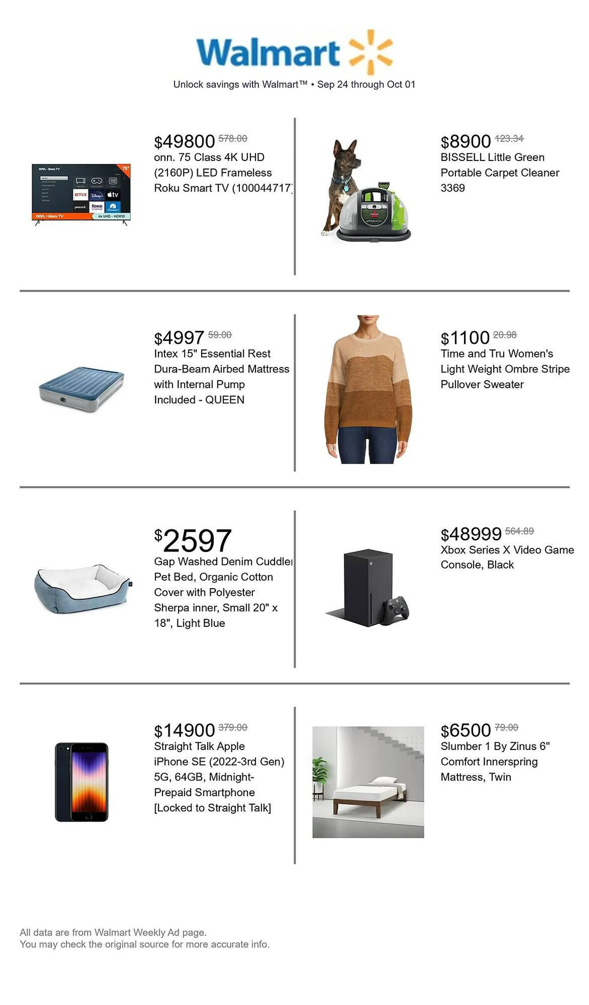 Weekly ad Walmart Weekly Ad from September 24 to October 1 2023 - Page 1