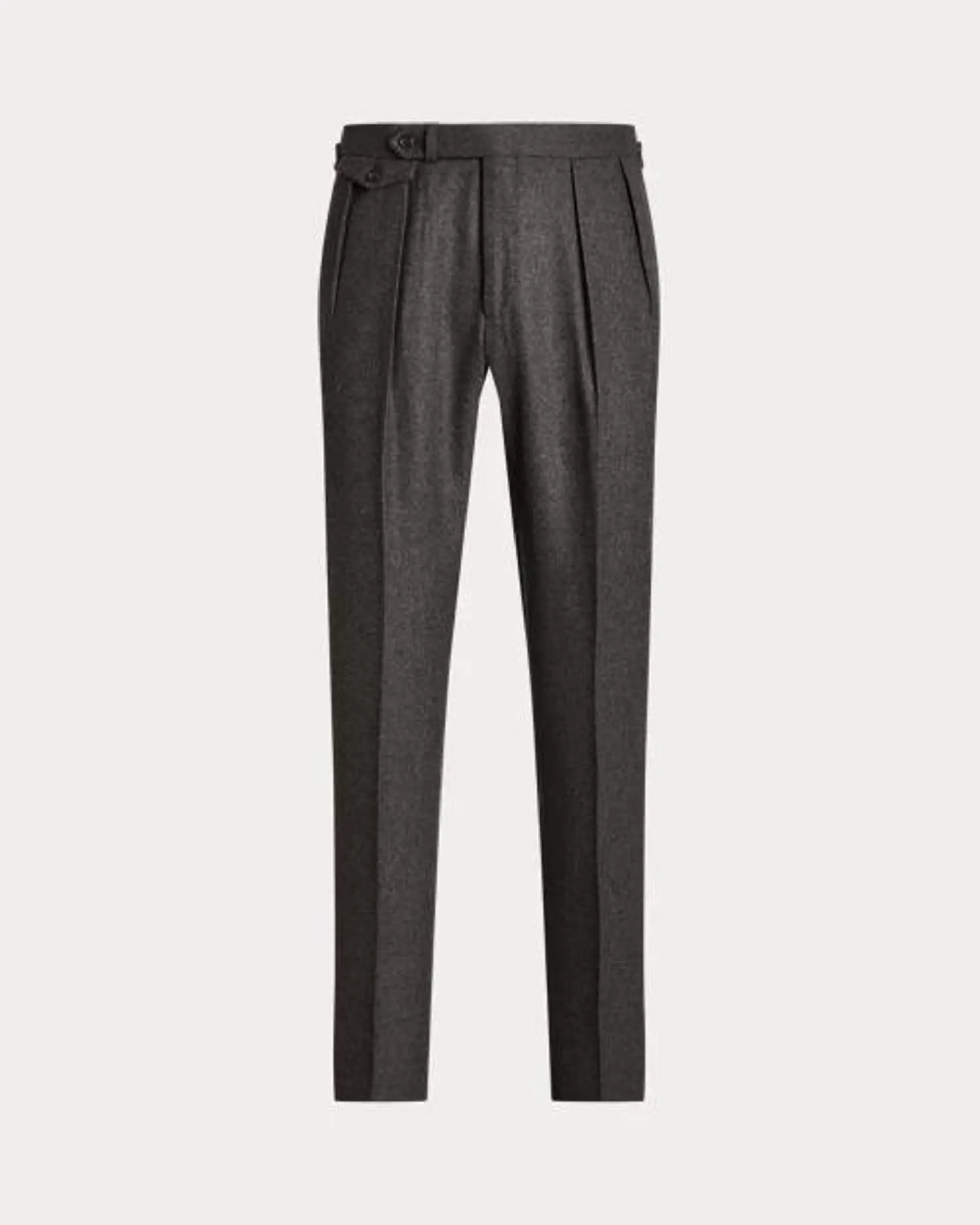 Pleated Wool Flannel Trouser