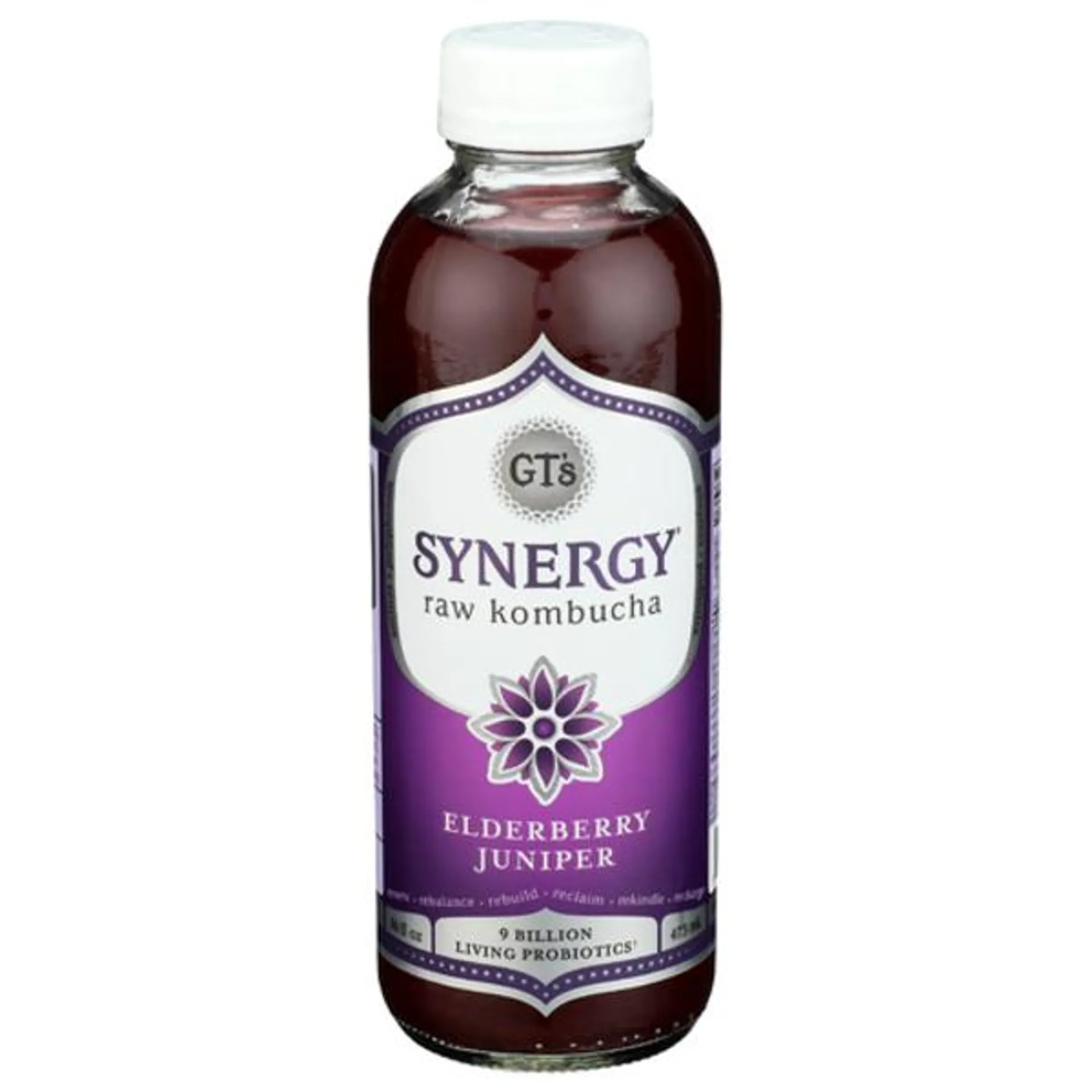 Gt's Living Foods Organic Synergy Elderberry Juniper Kombucha