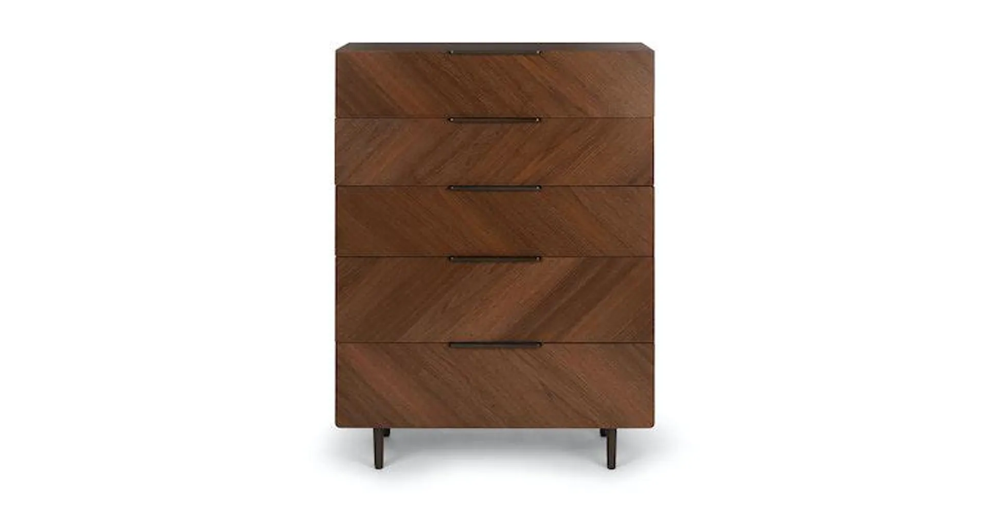 Nera Walnut 5-Drawer Chest