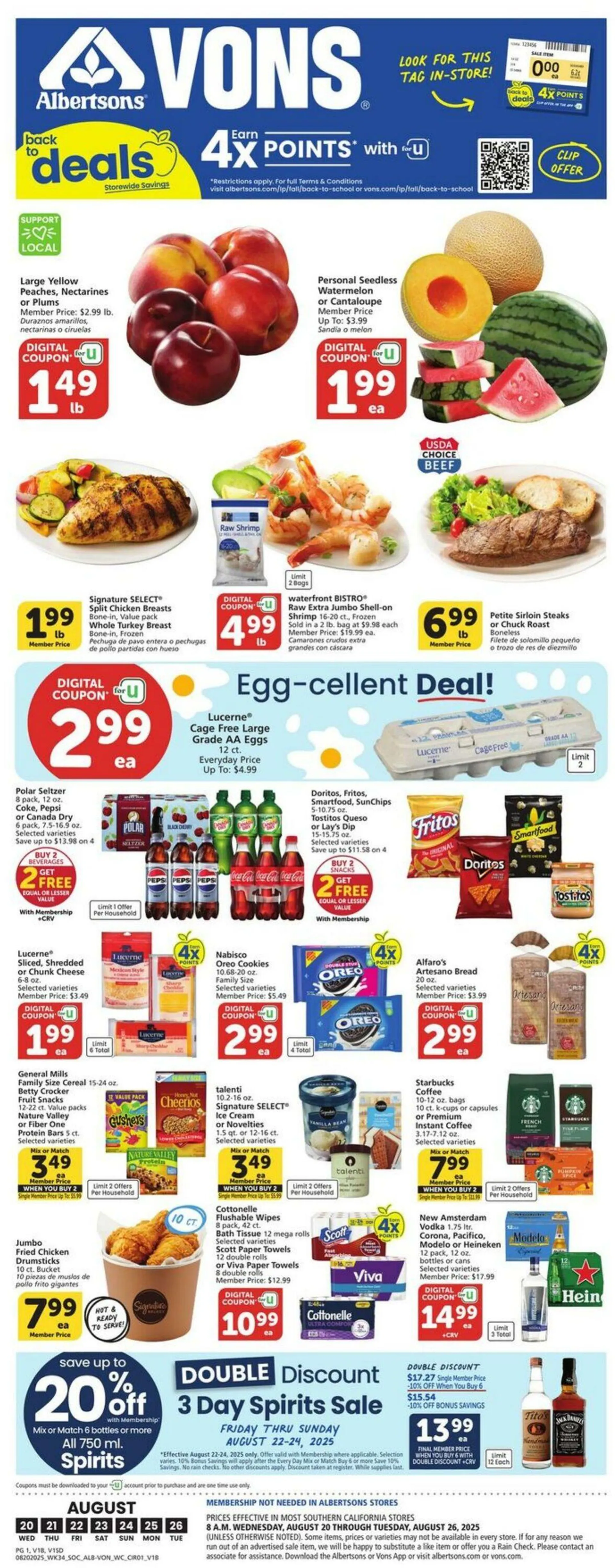 Weekly ad Vons Current weekly ad from August 20 to August 26 2025 - Page 1