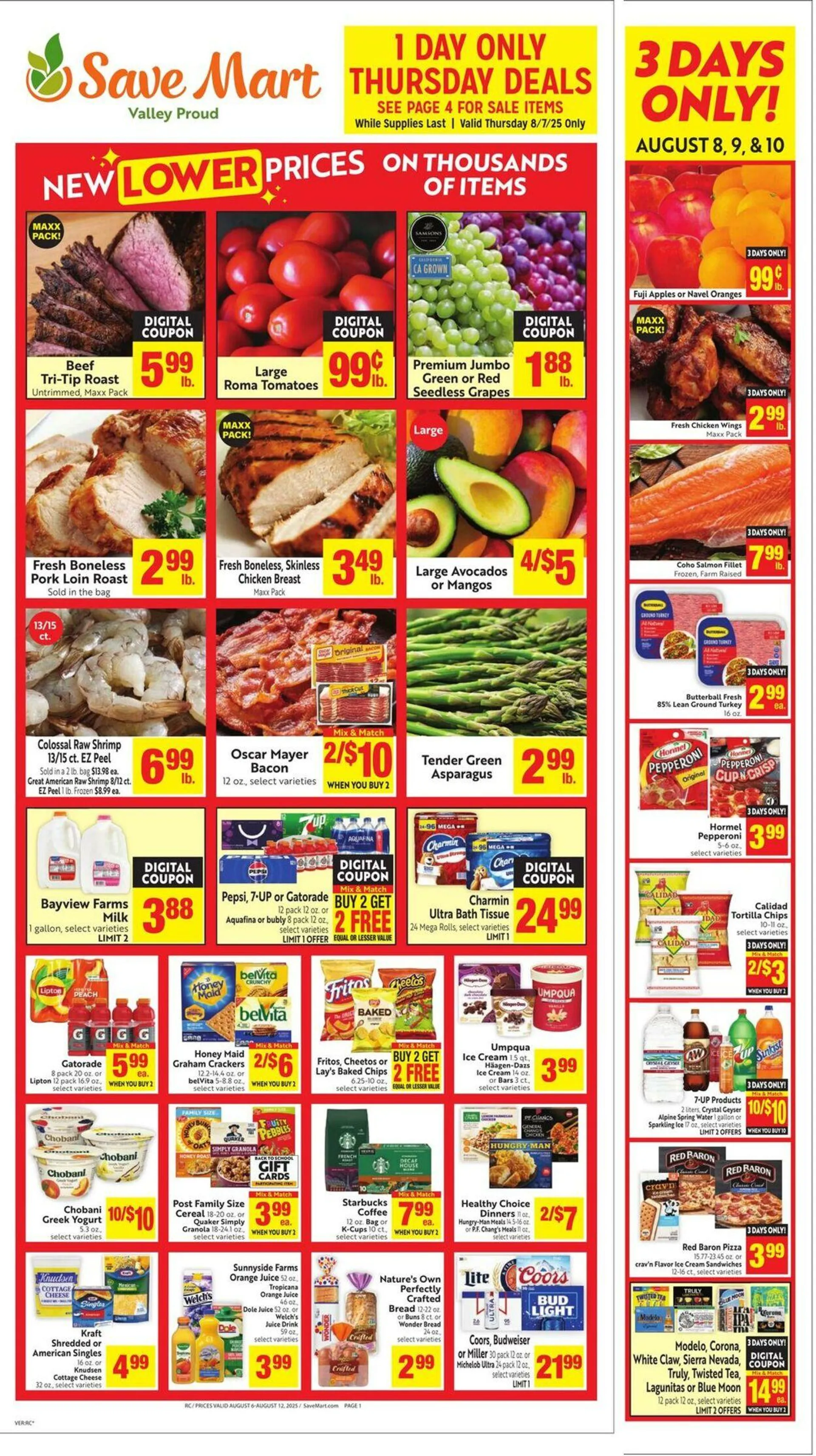 Weekly ad Save Mart Current weekly ad from August 6 to August 12 2025 - Page 1