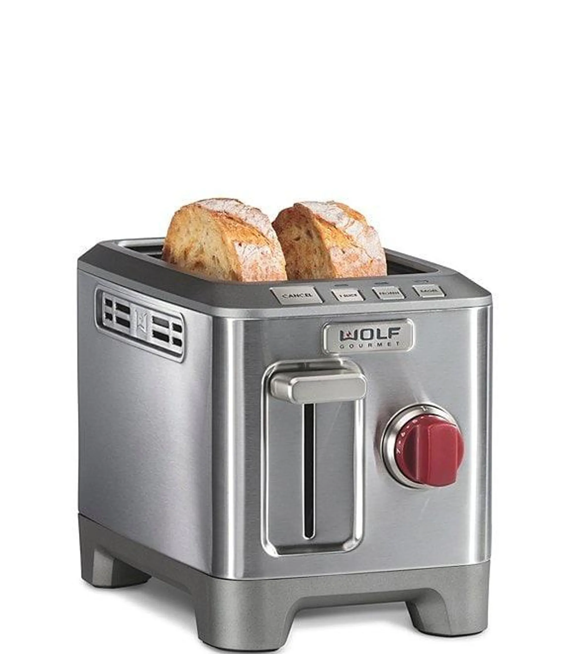 Two-Slice Toaster with Red Knob