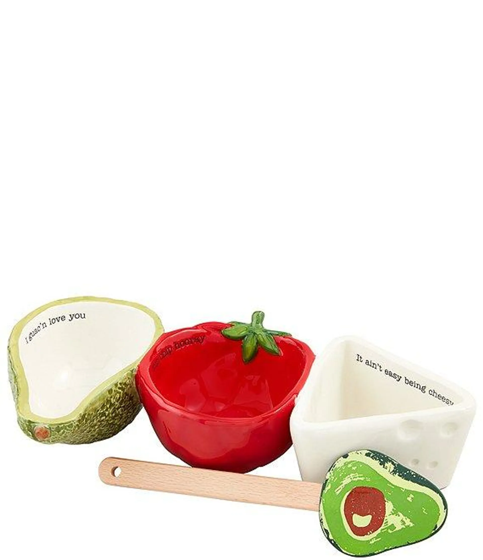 Circa Fiesta Triple Dip Salsa, Guac, & Queso Tidbit Set