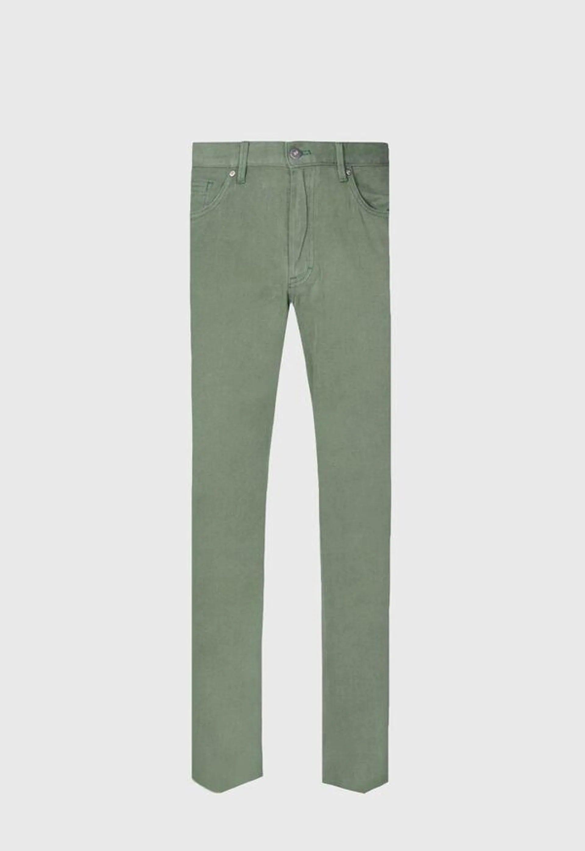 Brushed Cotton Twill Five Pocket Pant