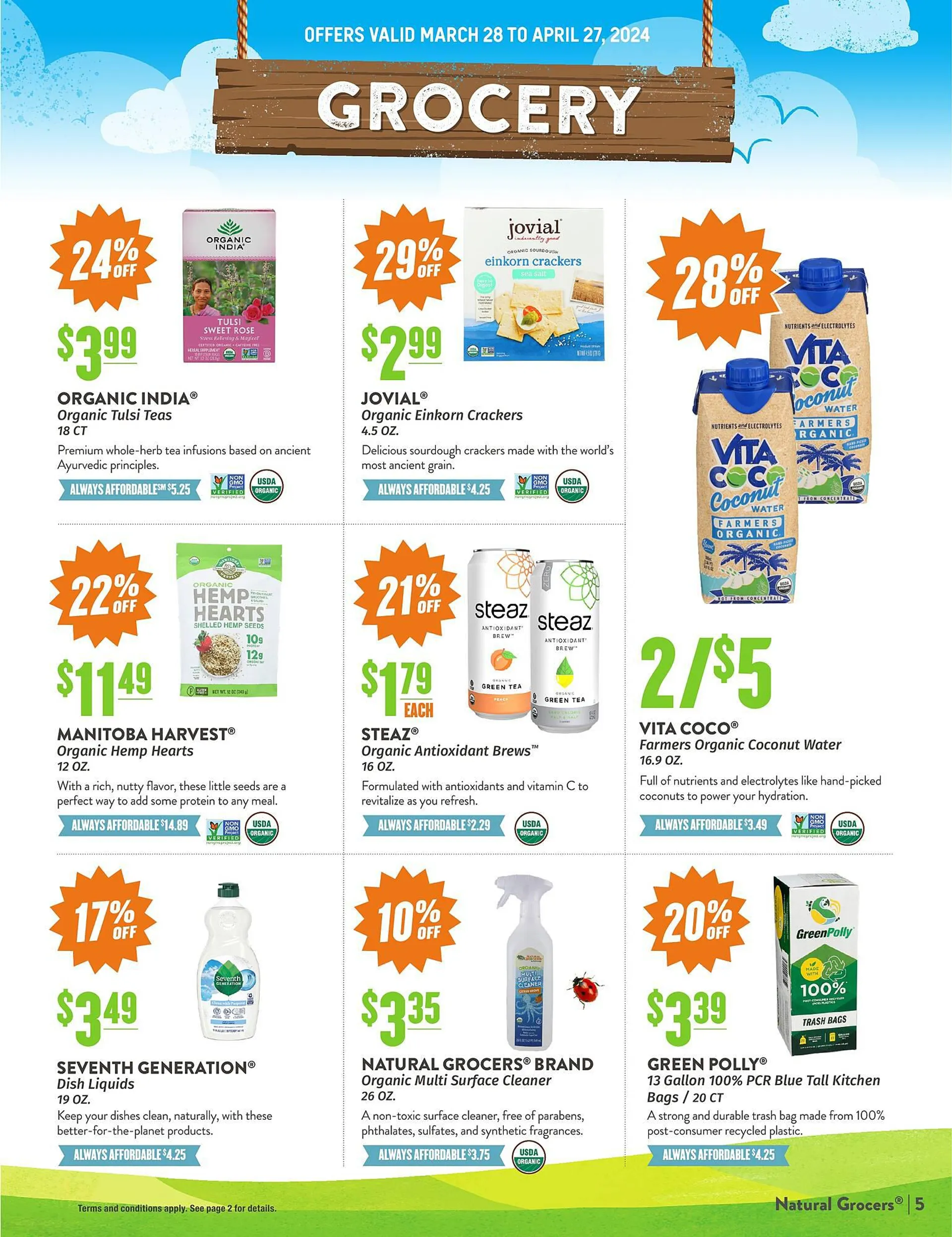 Weekly ad Natural Grocers ad from March 28 to April 27 2024 - Page 5