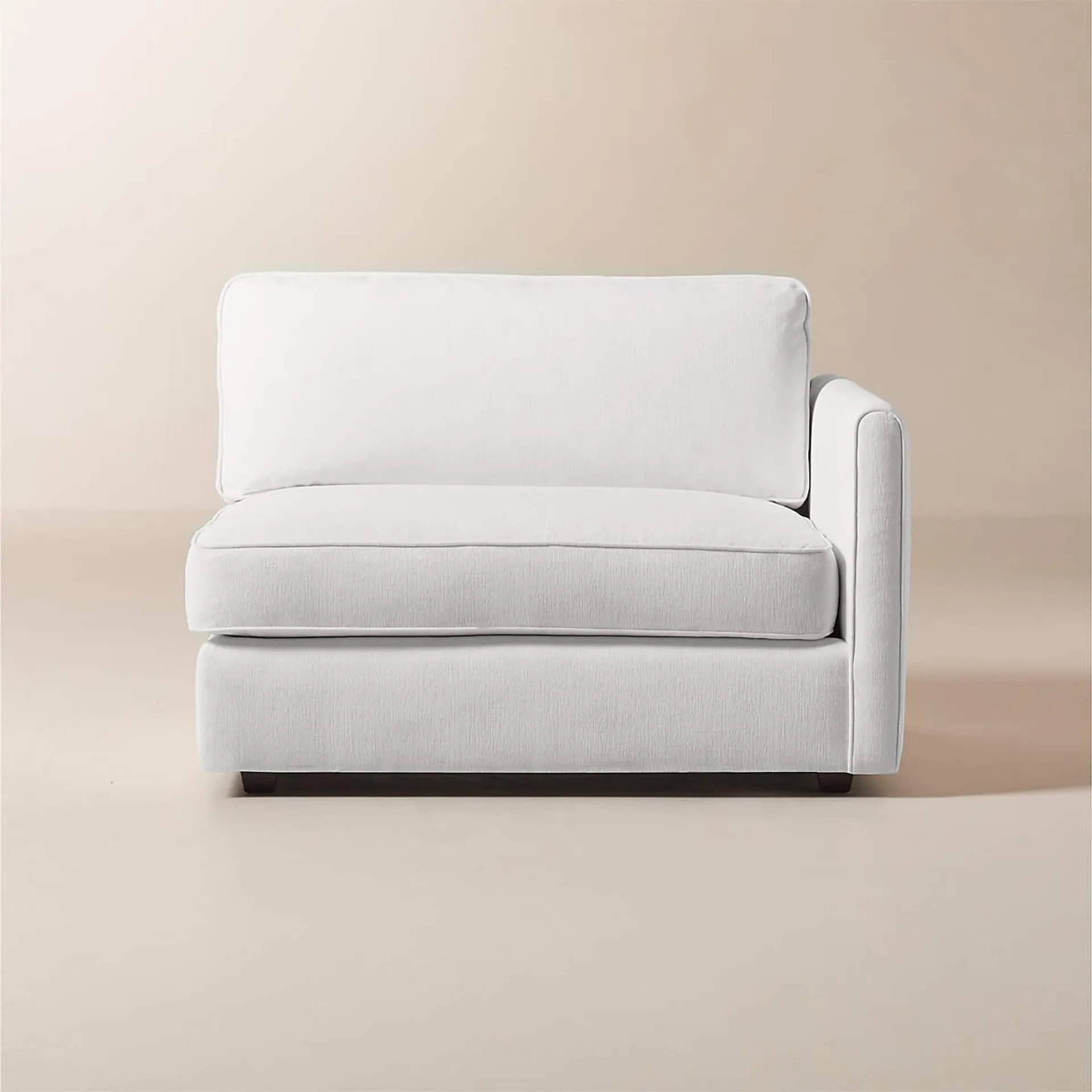 Malea White Performance Fabric Right-Arm Chair