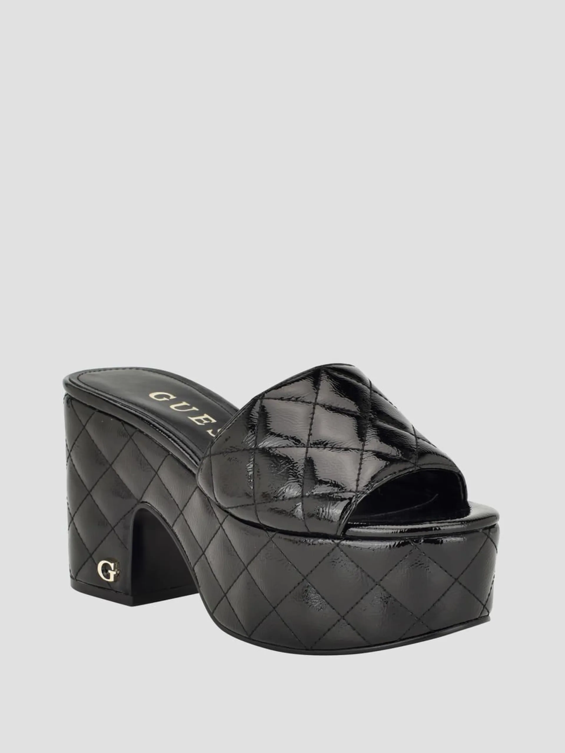 Yanni Quilted Platform Mules