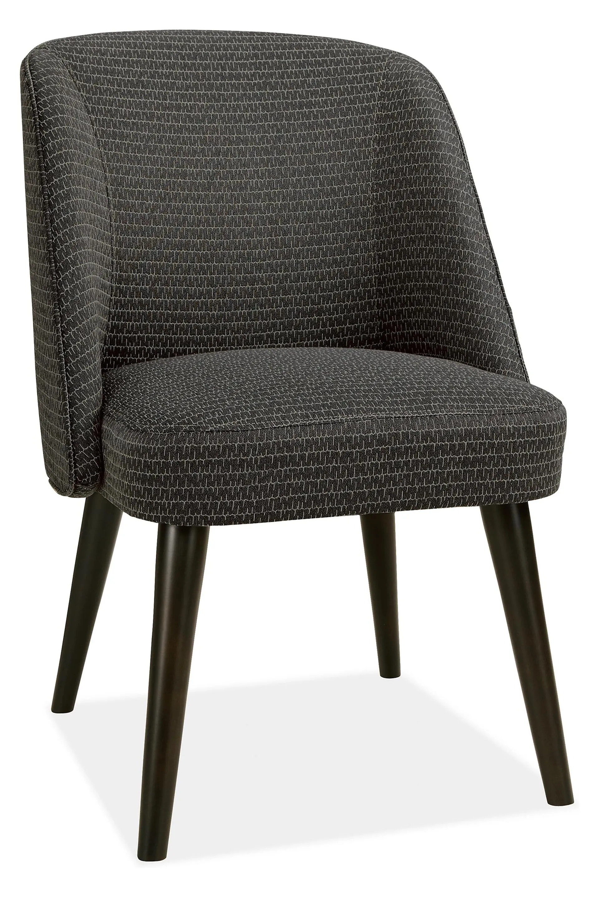 Cora Side Chair in Holtz Charcoal with Charcoal Legs