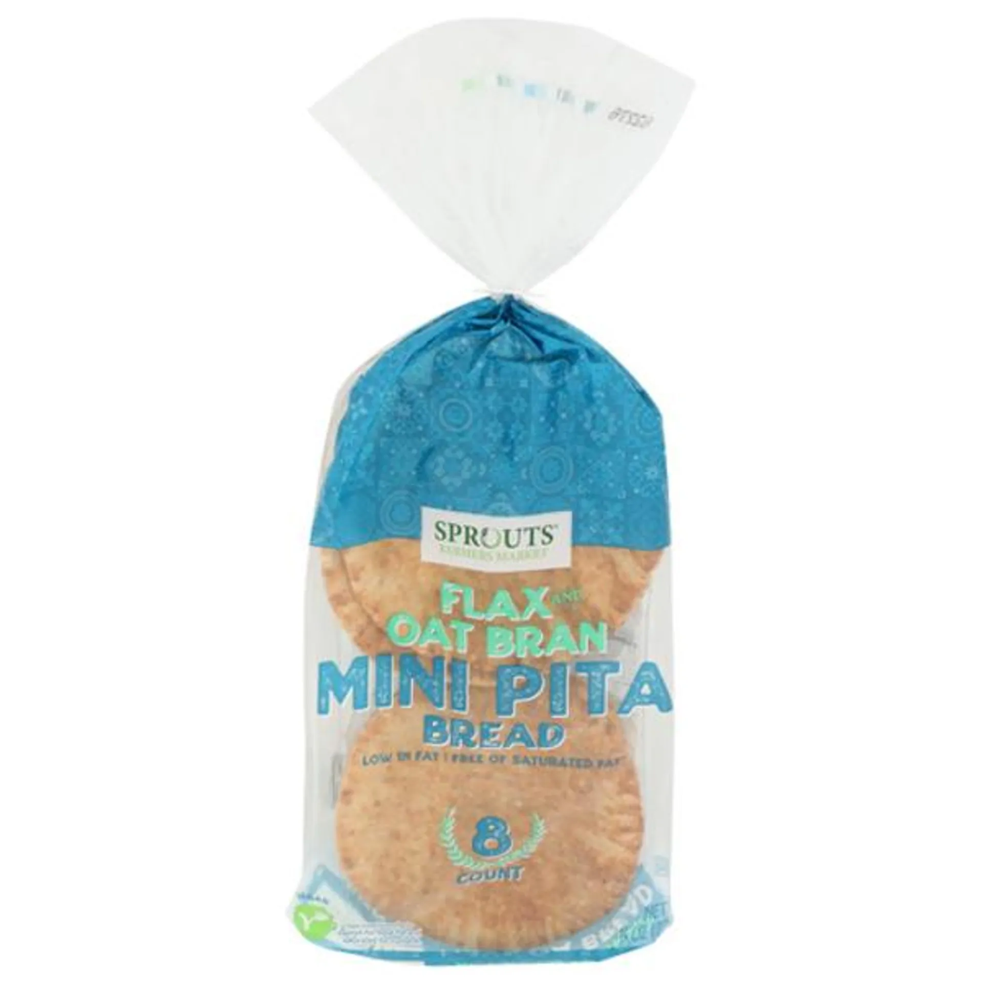 Sprouts Flax And Oat Bran Mini Pita Bread 8 Count